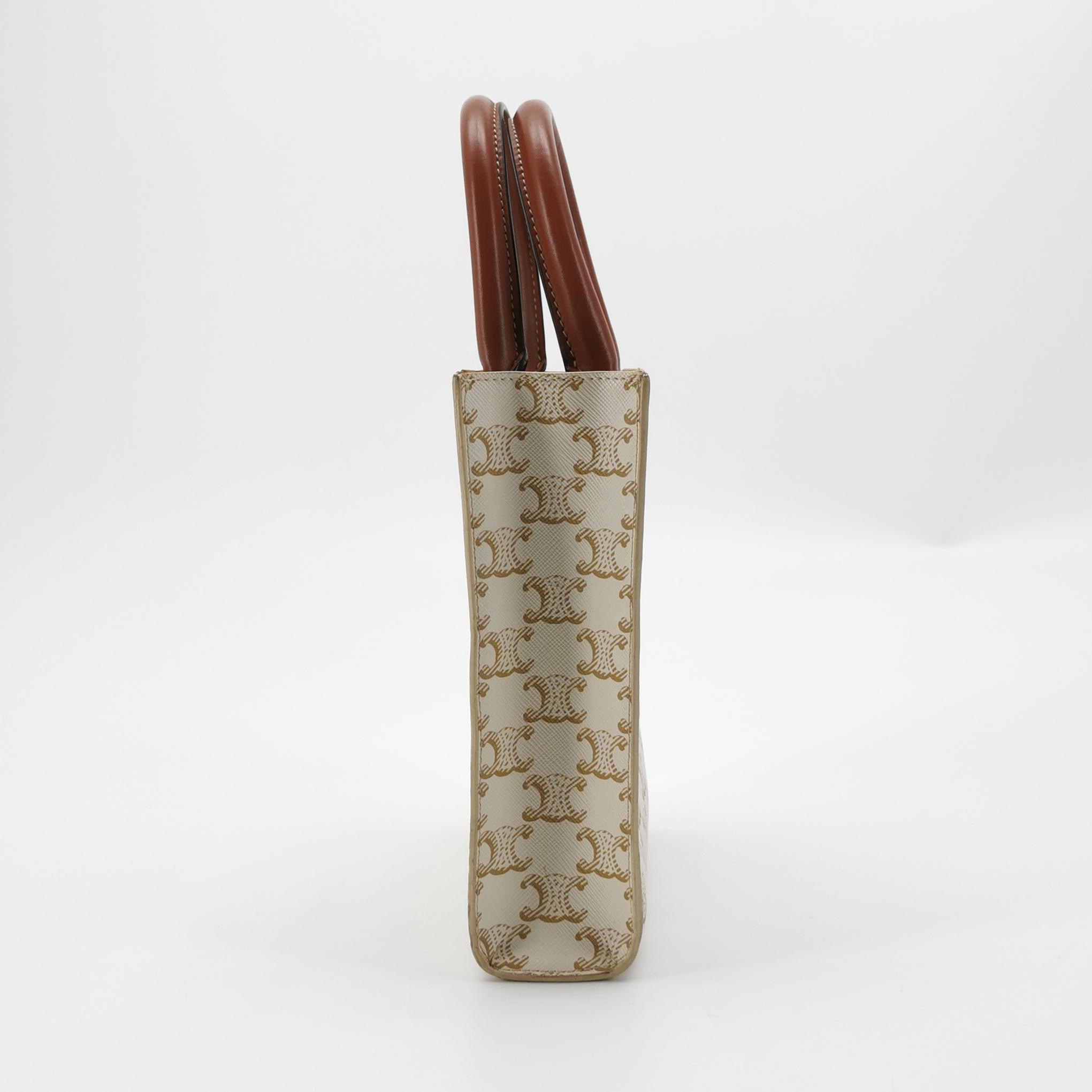 Celine Vertical Cabas Tote Triomphe Coated Canvas Mini — photo 5 of 12