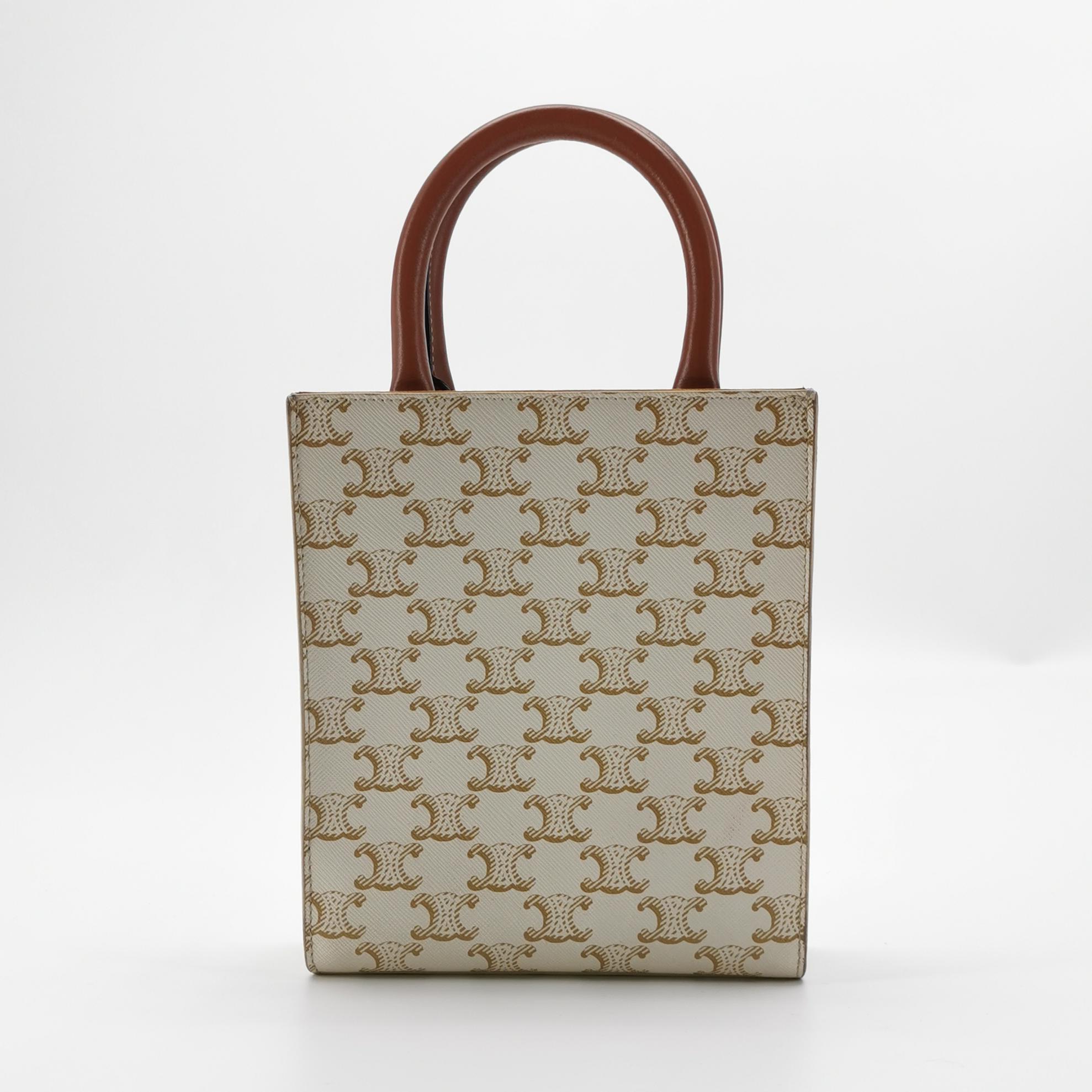 Celine Vertical Cabas Tote Triomphe Coated Canvas Mini — photo 3 of 12