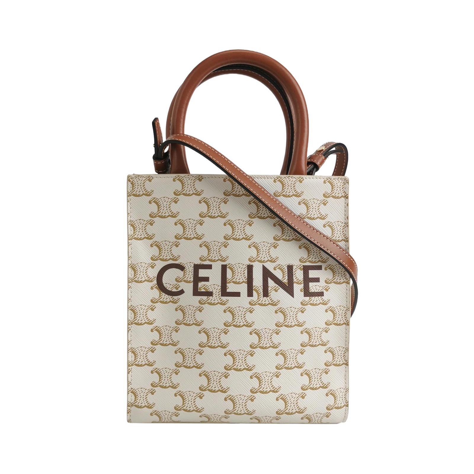 Celine Vertical Cabas Tote Triomphe Coated Canvas Mini — photo 1 of 14
