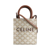 Celine Vertical Cabas Tote Triomphe Coated Canvas Mini — thumbnail 1