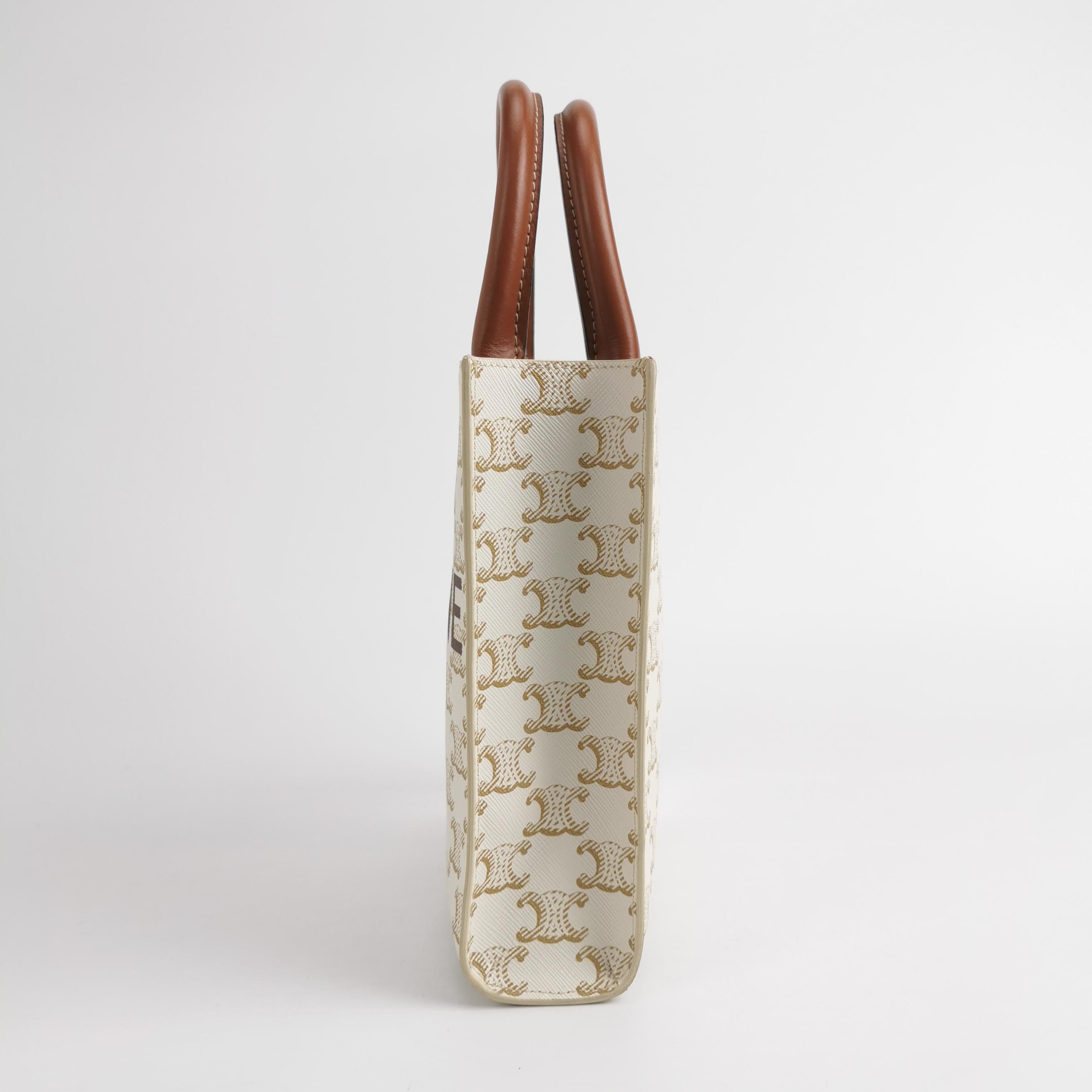 Celine Vertical Cabas Tote Triomphe Coated Canvas Mini — photo 5 of 14
