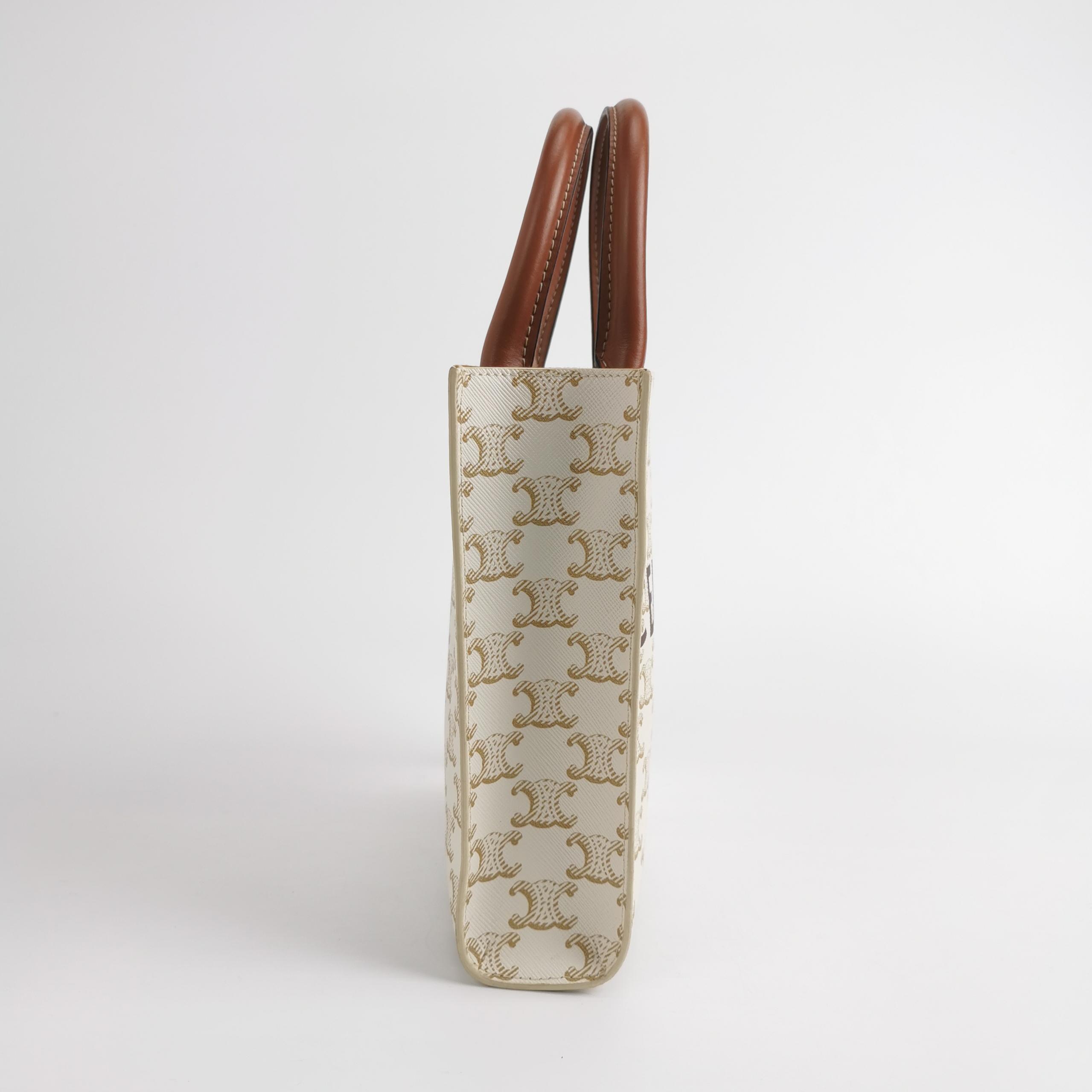 Celine Vertical Cabas Tote Triomphe Coated Canvas Mini — photo 4 of 14