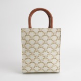 Celine Vertical Cabas Tote Triomphe Coated Canvas Mini — thumbnail 3