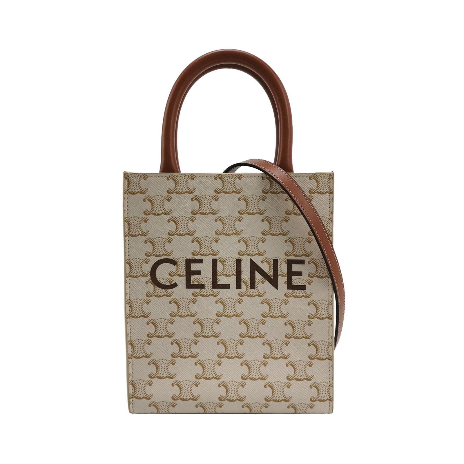 Celine Vertical Cabas Tote Triomphe Coated Canvas Mini — photo 1 of 12