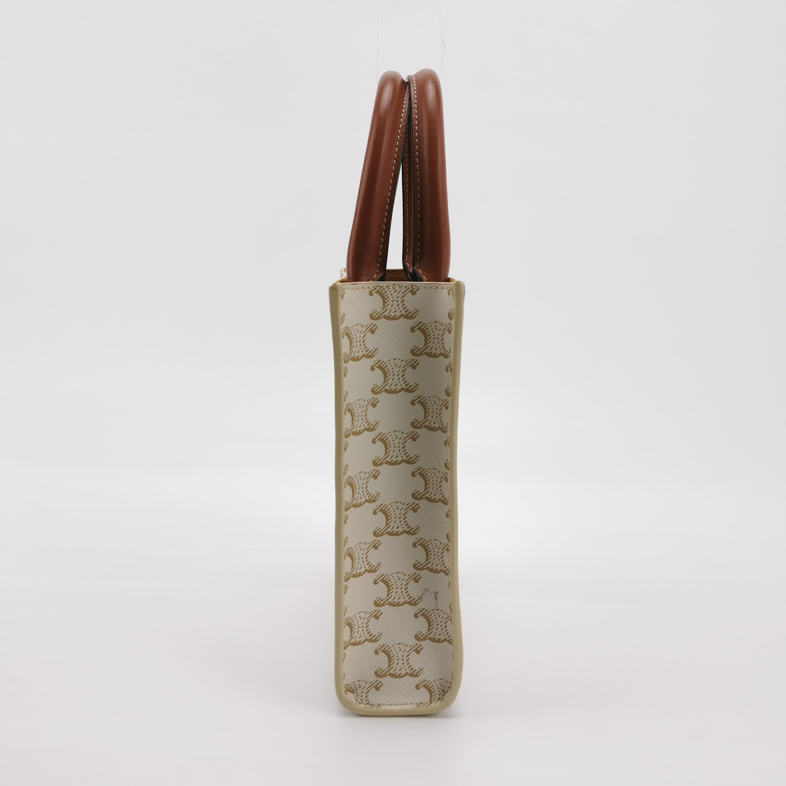 Celine Vertical Cabas Tote Triomphe Coated Canvas Mini — photo 4 of 12