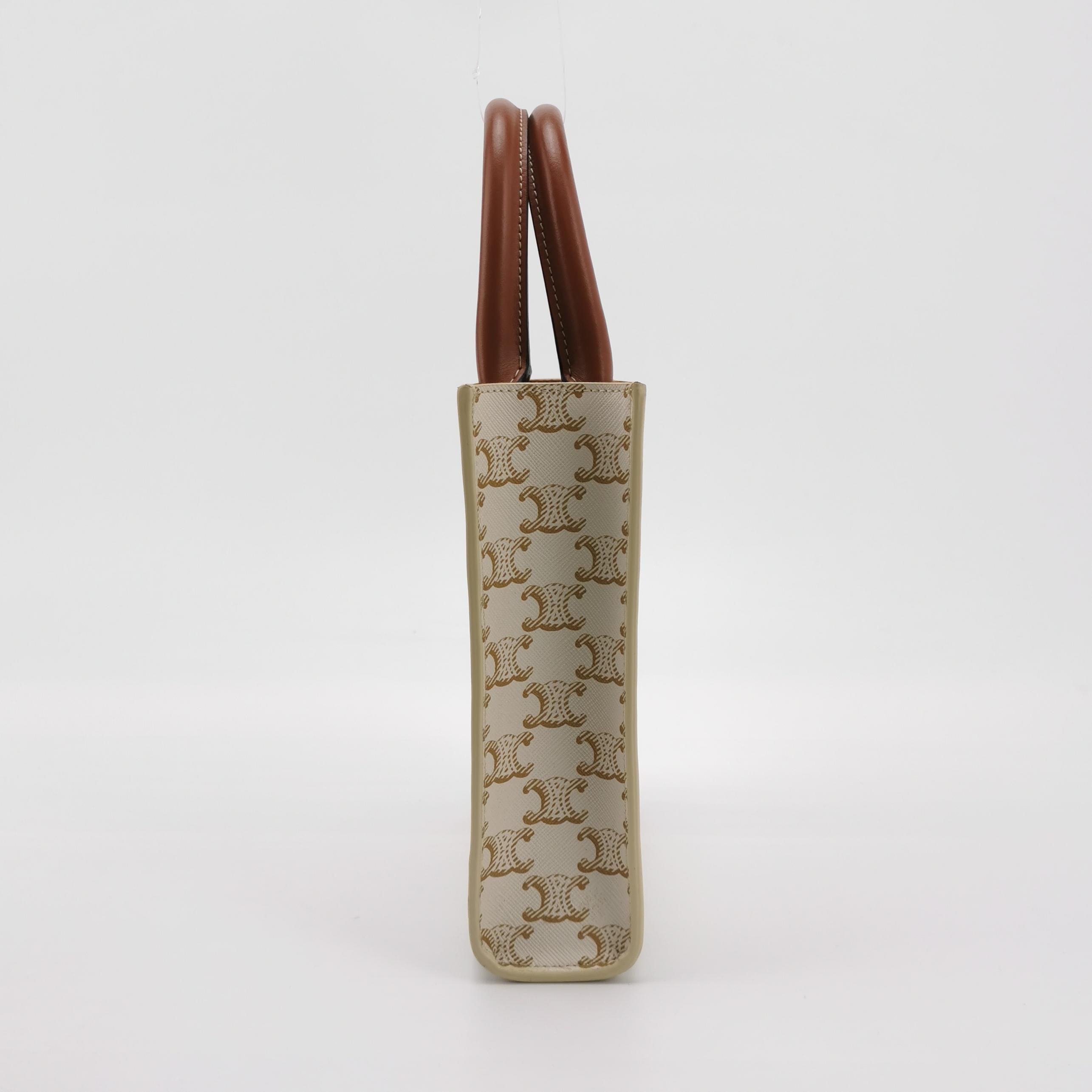 Celine Vertical Cabas Tote Triomphe Coated Canvas Mini — photo 5 of 12