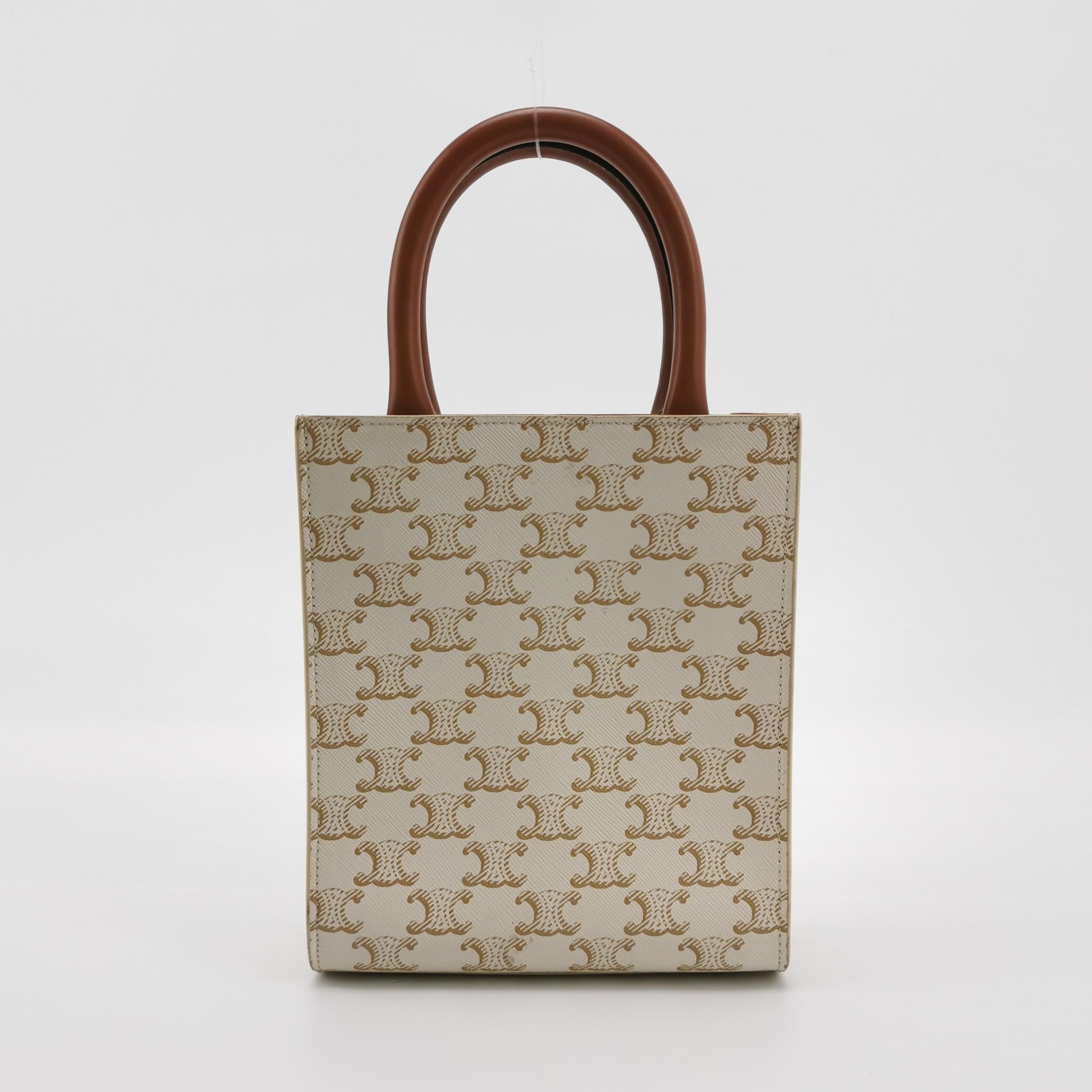 Celine Vertical Cabas Tote Triomphe Coated Canvas Mini — photo 3 of 12