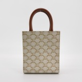 Celine Vertical Cabas Tote Triomphe Coated Canvas Mini — thumbnail 3