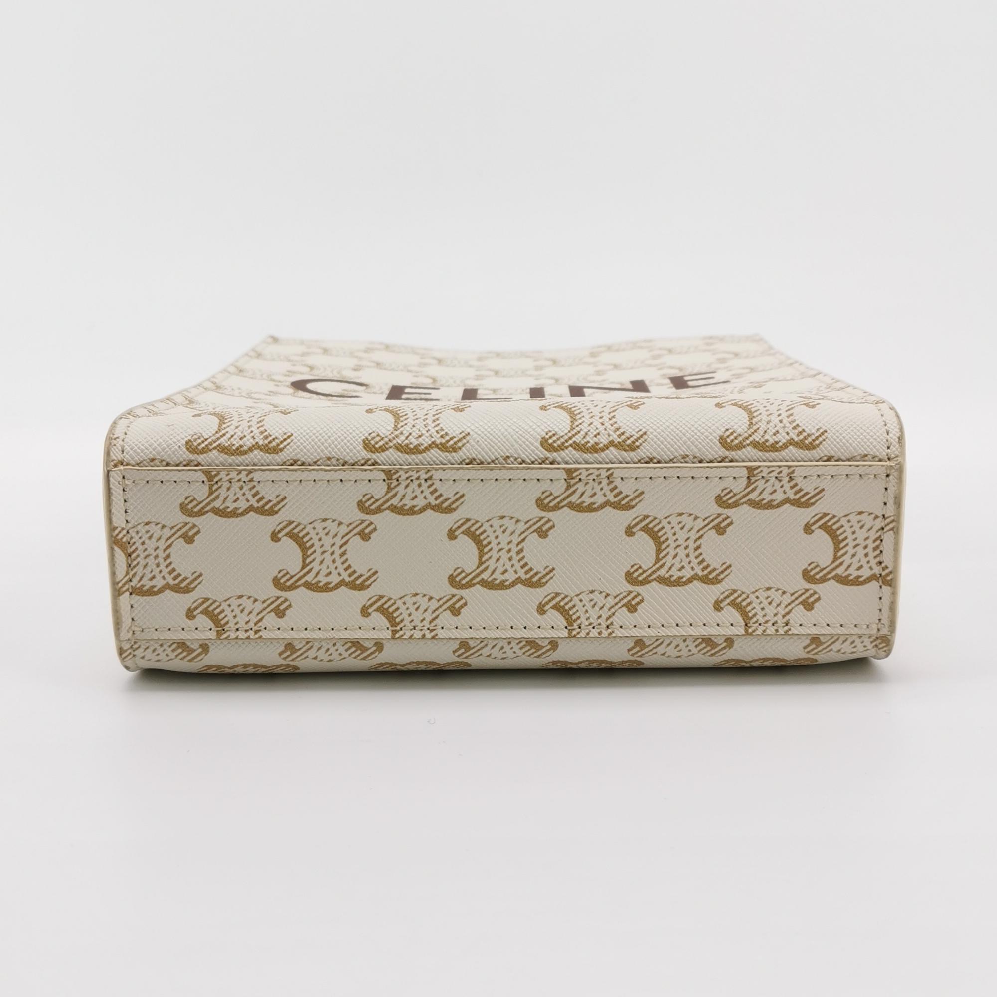Celine Vertical Cabas Tote Triomphe Coated Canvas Mini — photo 6 of 12