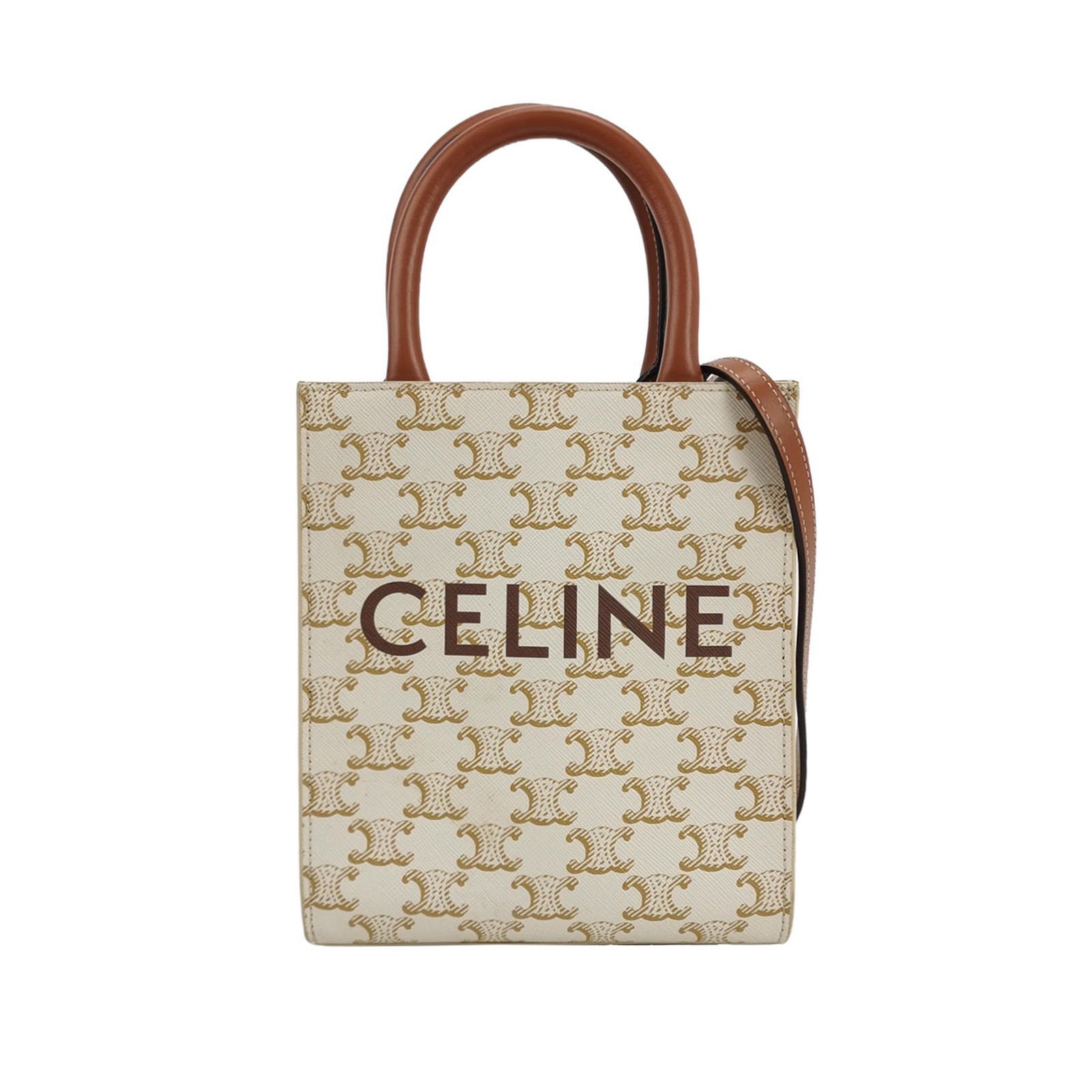 Celine Vertical Cabas Tote Triomphe Coated Canvas Mini — photo 1 of 13