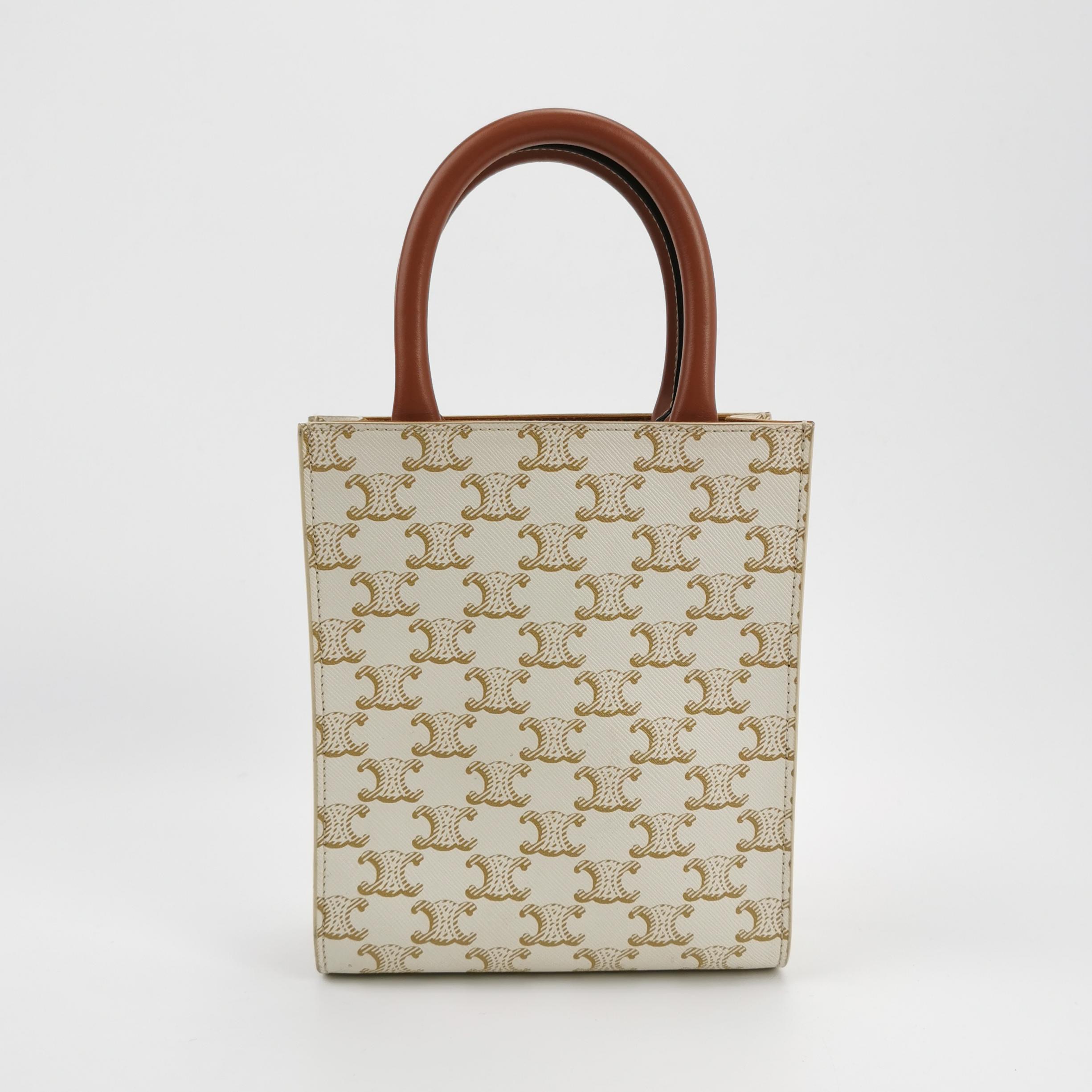 Celine Vertical Cabas Tote Triomphe Coated Canvas Mini — photo 3 of 13