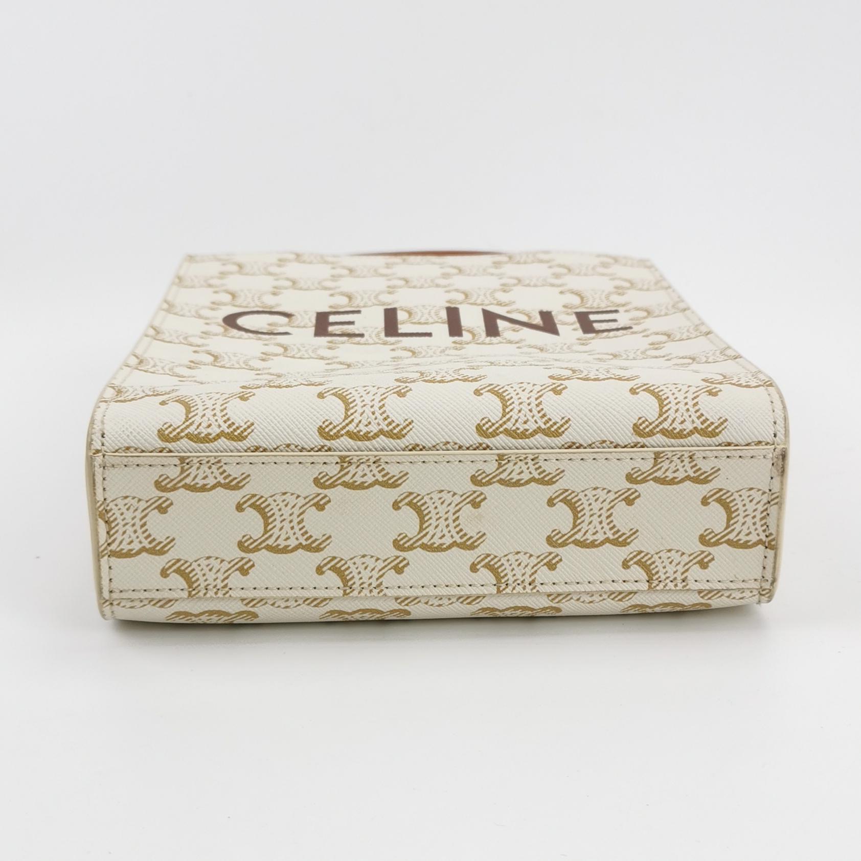 Celine Vertical Cabas Tote Triomphe Coated Canvas Mini — photo 6 of 13