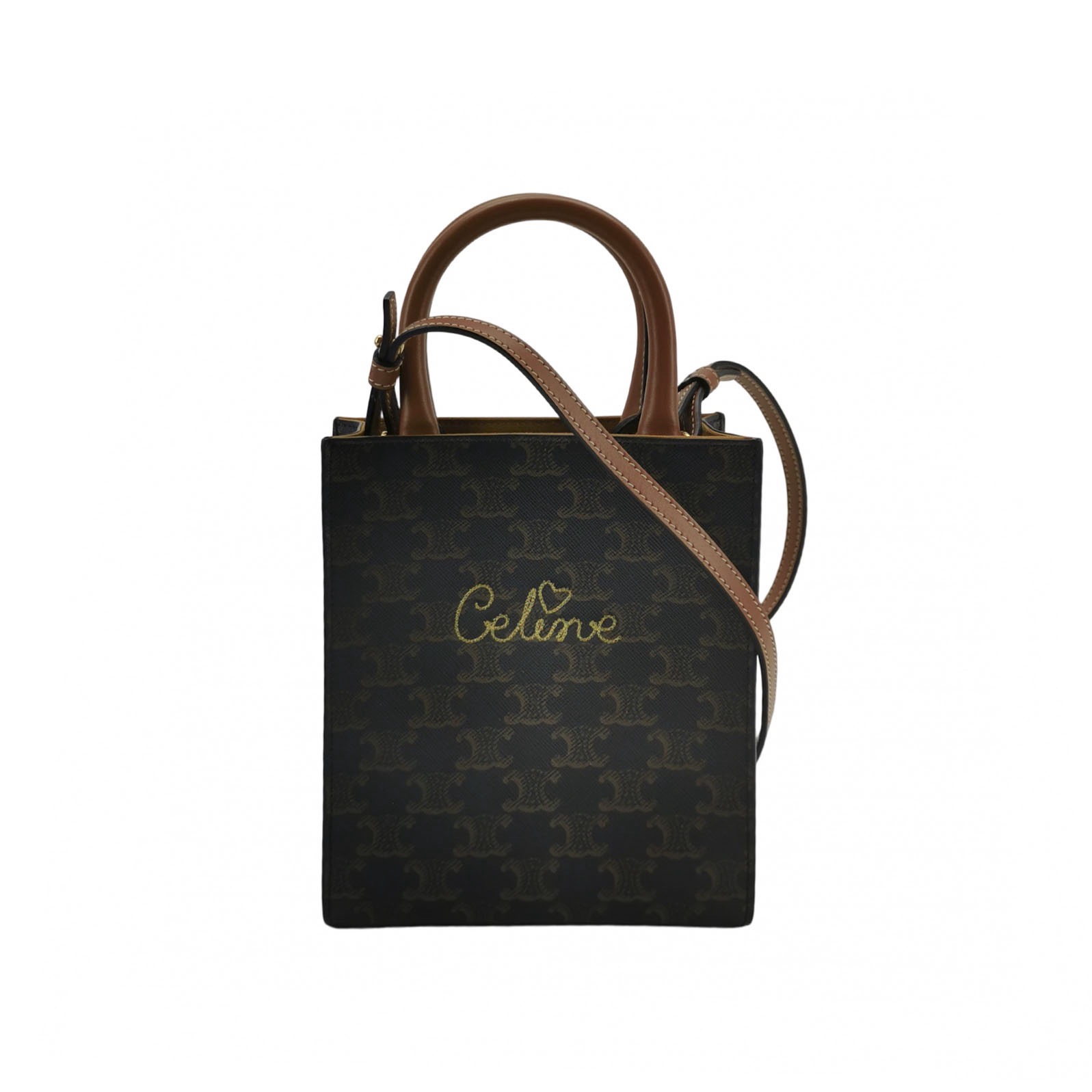 Celine Vertical Cabas Tote Triomphe Coated Canvas Mini — photo 1 of 15