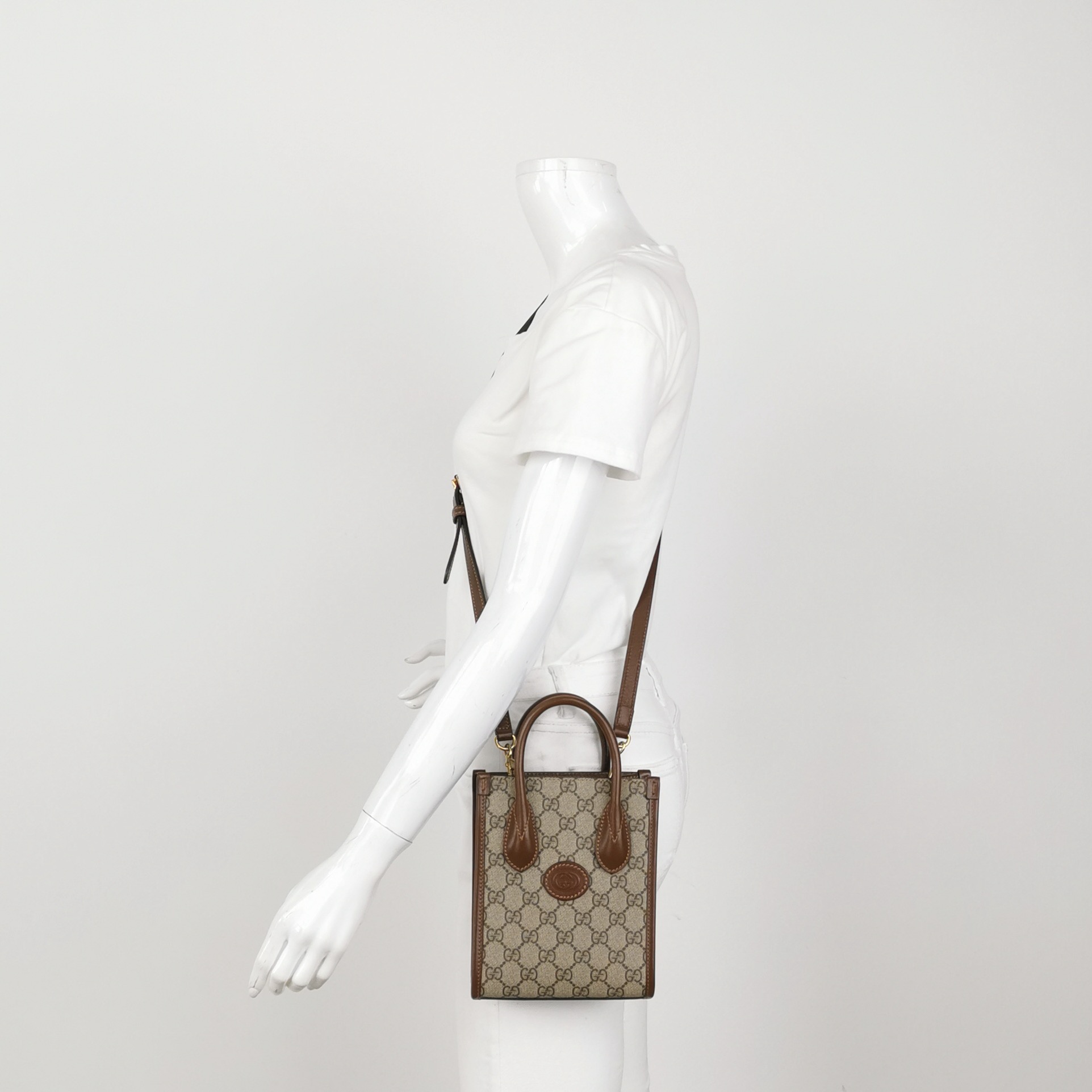 Gucci Interlocking G Patch Tote GG Coated Canvas Mini — alternate view