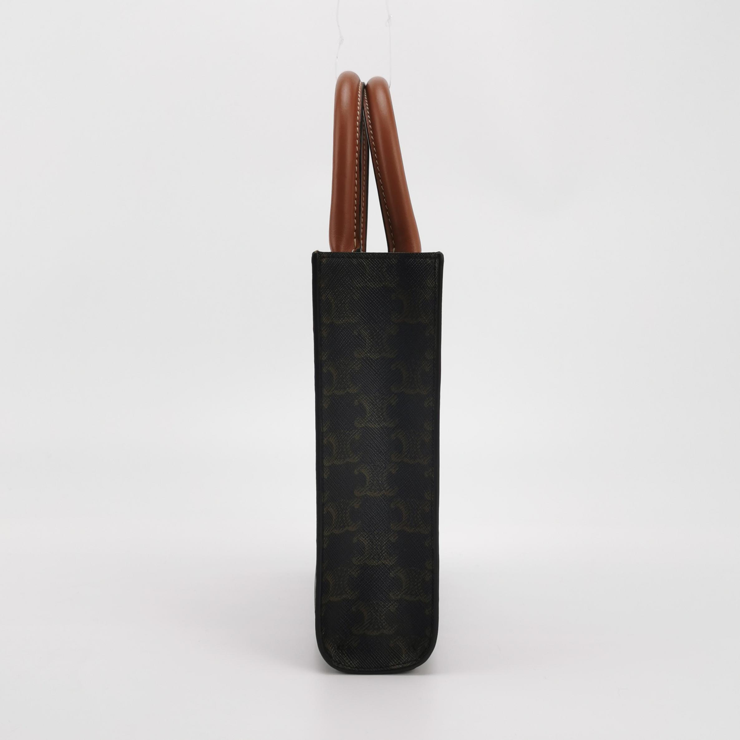 Celine Vertical Cabas Tote Triomphe Coated Canvas Mini — photo 4 of 12