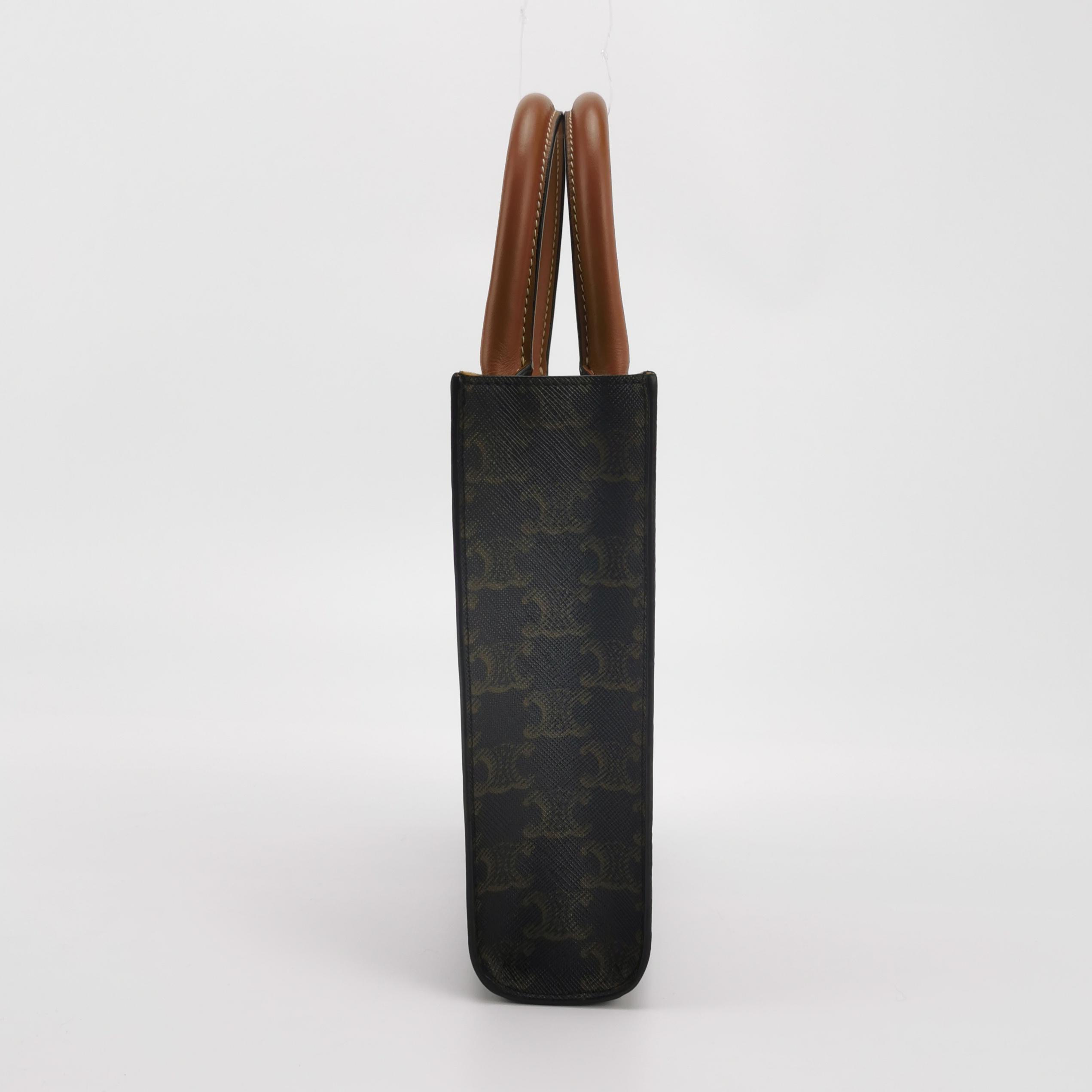 Celine Vertical Cabas Tote Triomphe Coated Canvas Mini — photo 5 of 12