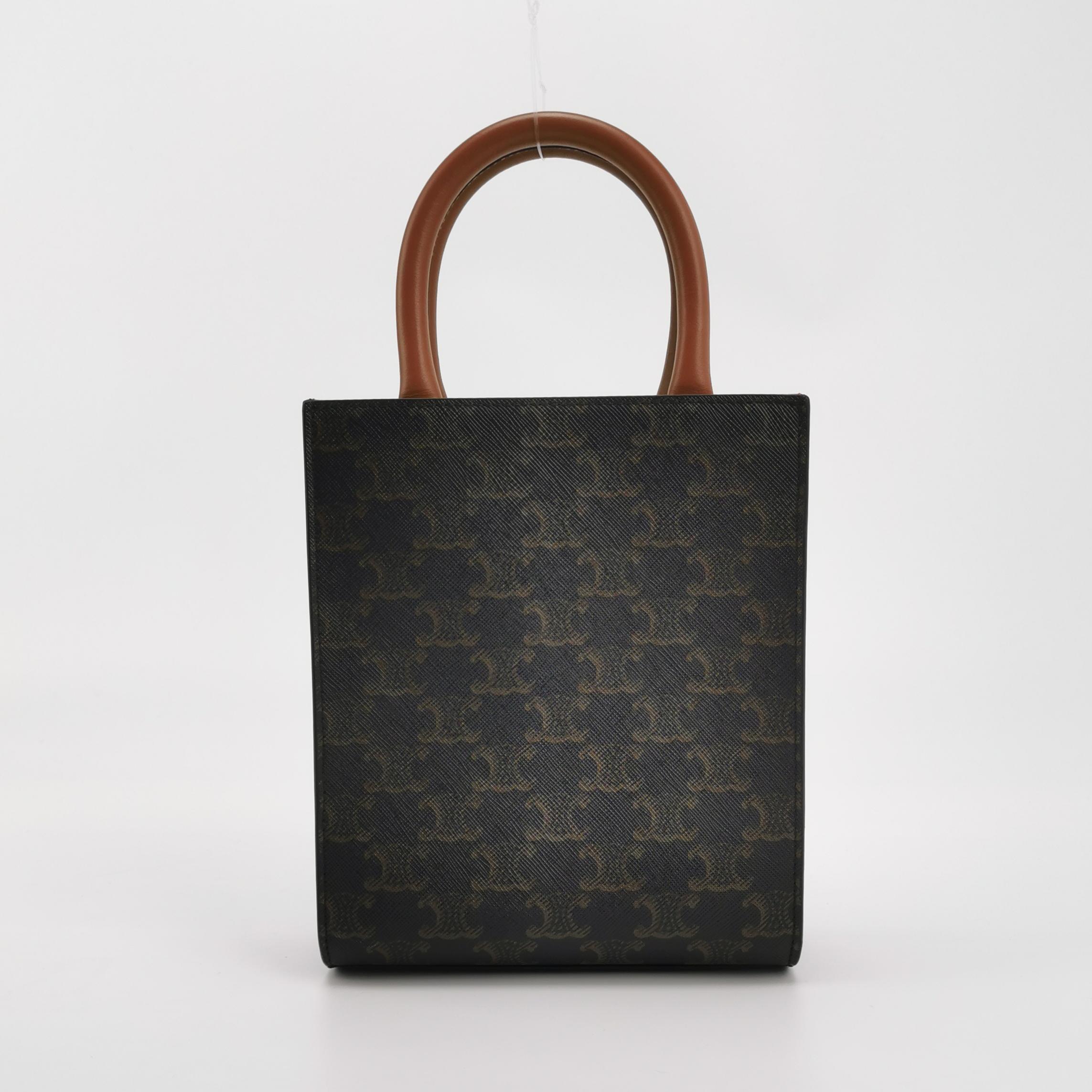 Celine Vertical Cabas Tote Triomphe Coated Canvas Mini — photo 3 of 12