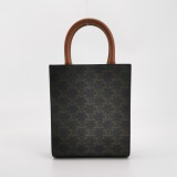 Celine Vertical Cabas Tote Triomphe Coated Canvas Mini — thumbnail 3