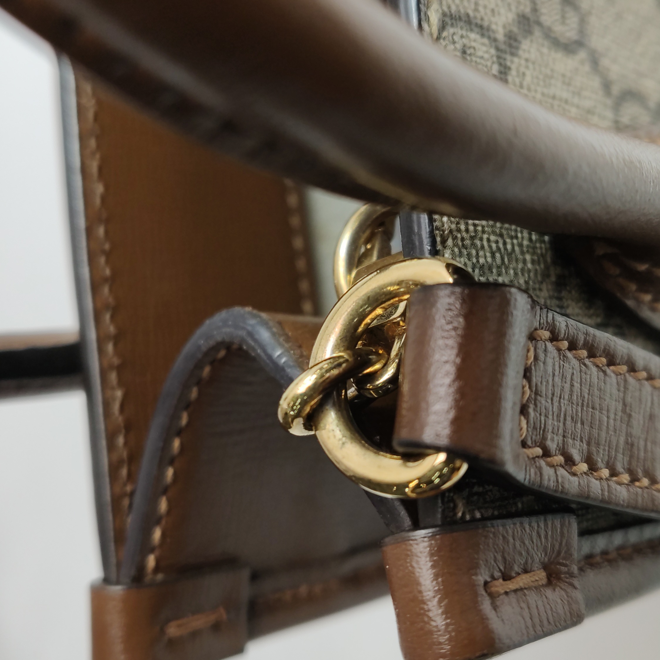 Gucci Interlocking G Patch Tote GG Coated Canvas Mini — photo 12 of 21