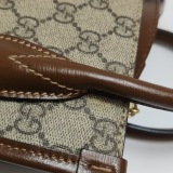 Gucci Interlocking G Patch Tote GG Coated Canvas Mini — thumbnail 17