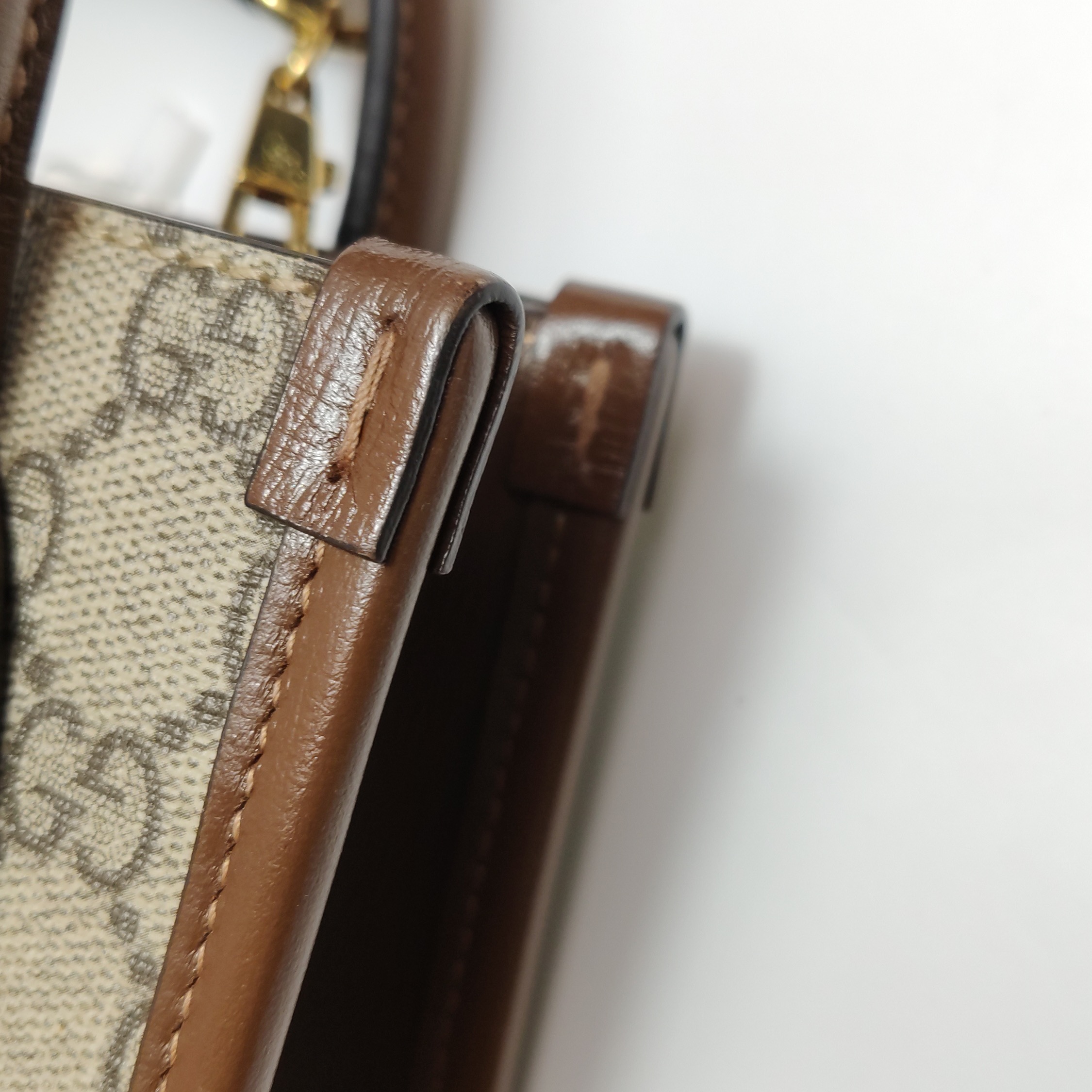 Gucci Interlocking G Patch Tote GG Coated Canvas Mini — photo 14 of 21
