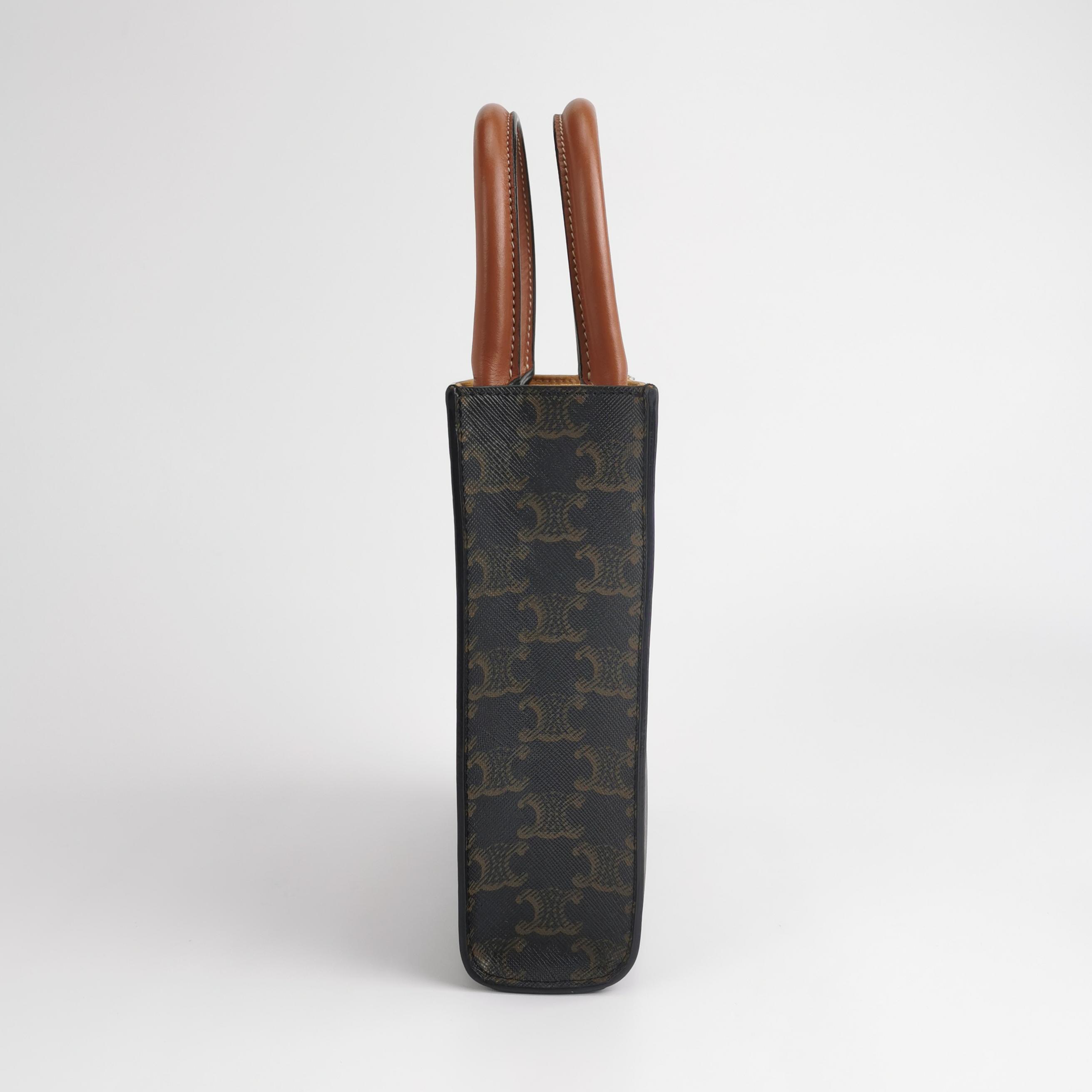 Celine Vertical Cabas Tote Triomphe Coated Canvas Mini — photo 4 of 14