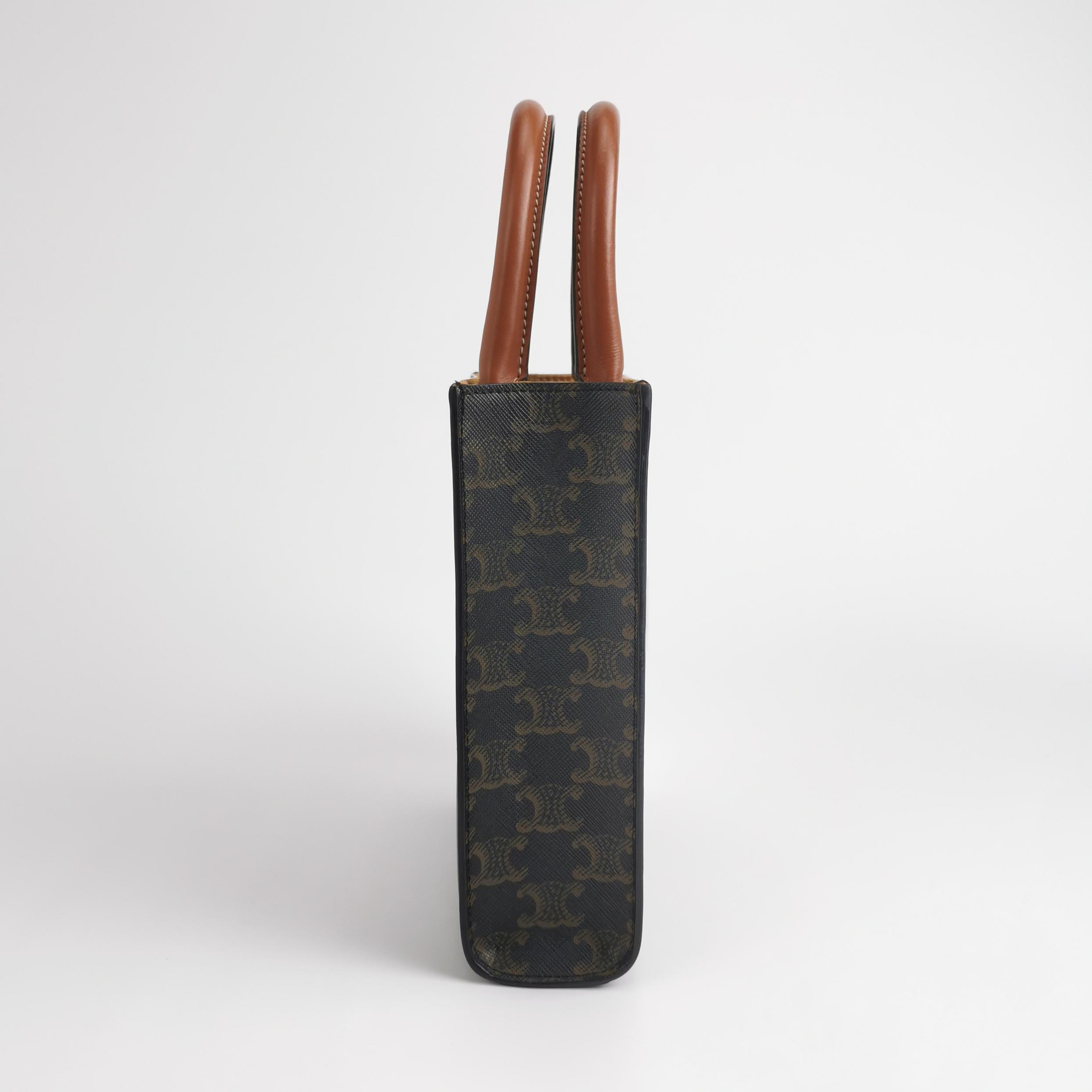 Celine Vertical Cabas Tote Triomphe Coated Canvas Mini — photo 5 of 14