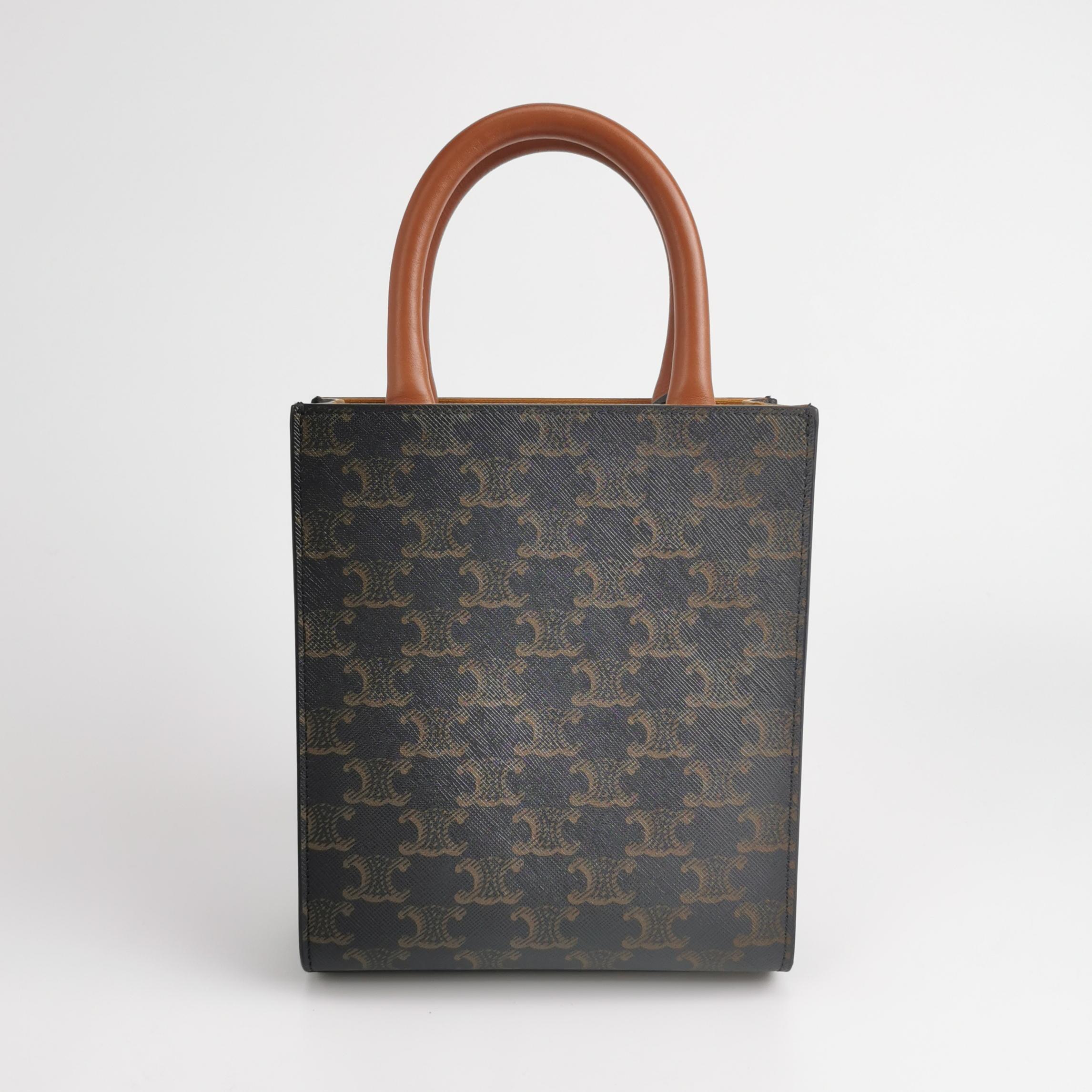 Celine Vertical Cabas Tote Triomphe Coated Canvas Mini — photo 3 of 14