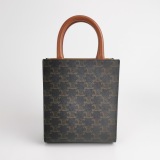 Celine Vertical Cabas Tote Triomphe Coated Canvas Mini — thumbnail 3