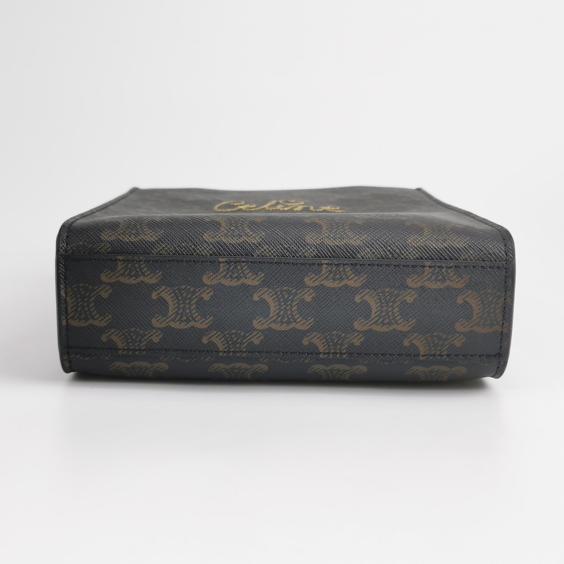 Celine Vertical Cabas Tote Triomphe Coated Canvas Mini — photo 6 of 14