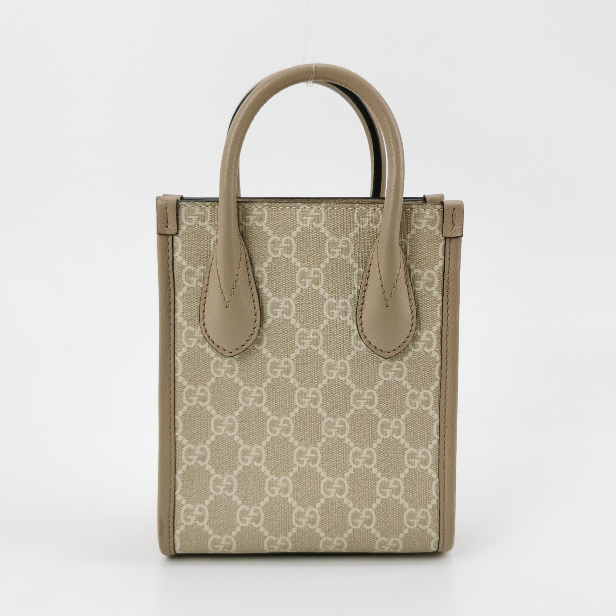 Gucci Interlocking G Patch Tote GG Coated Canvas Mini — photo 5 of 21