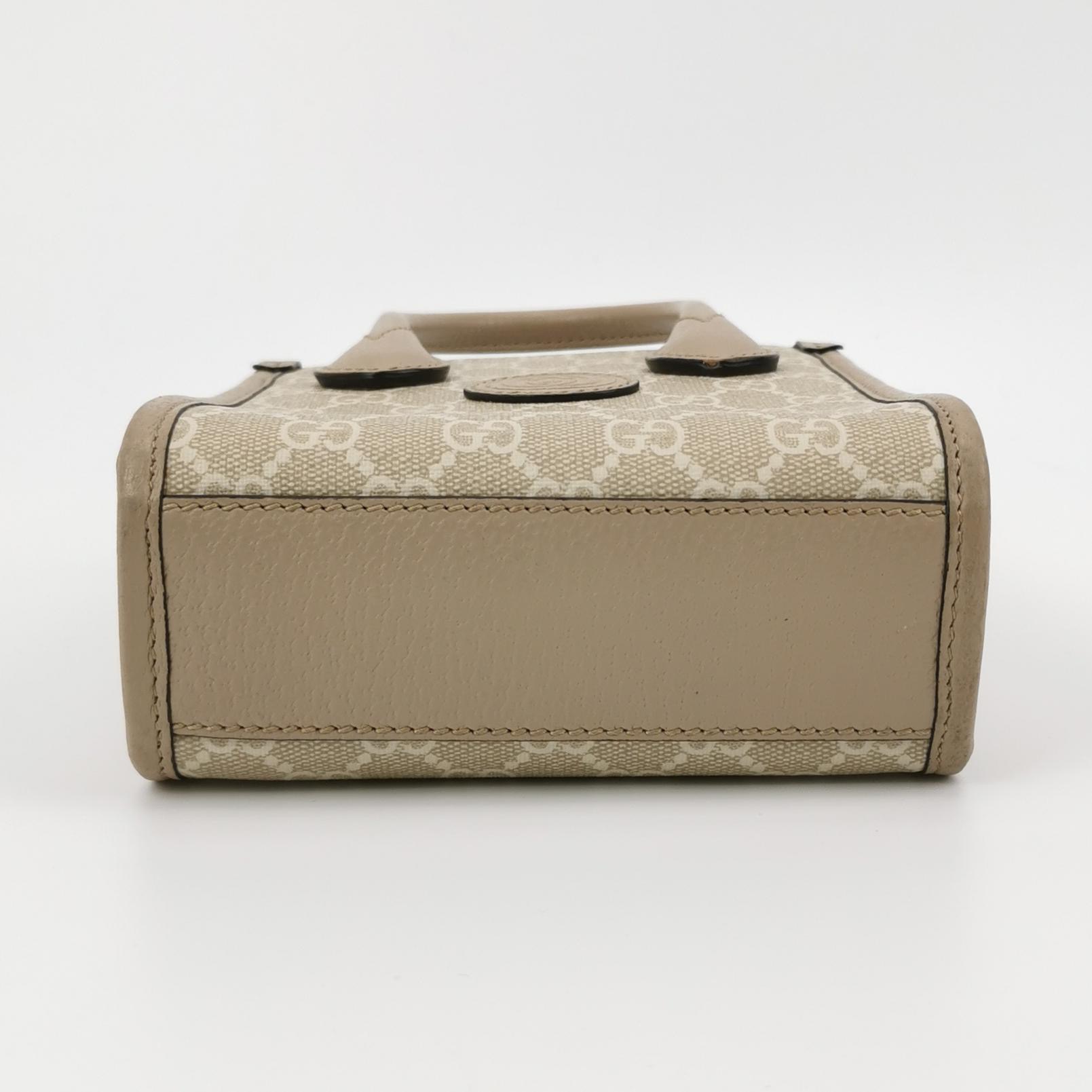 Gucci Interlocking G Patch Tote GG Coated Canvas Mini — photo 6 of 21