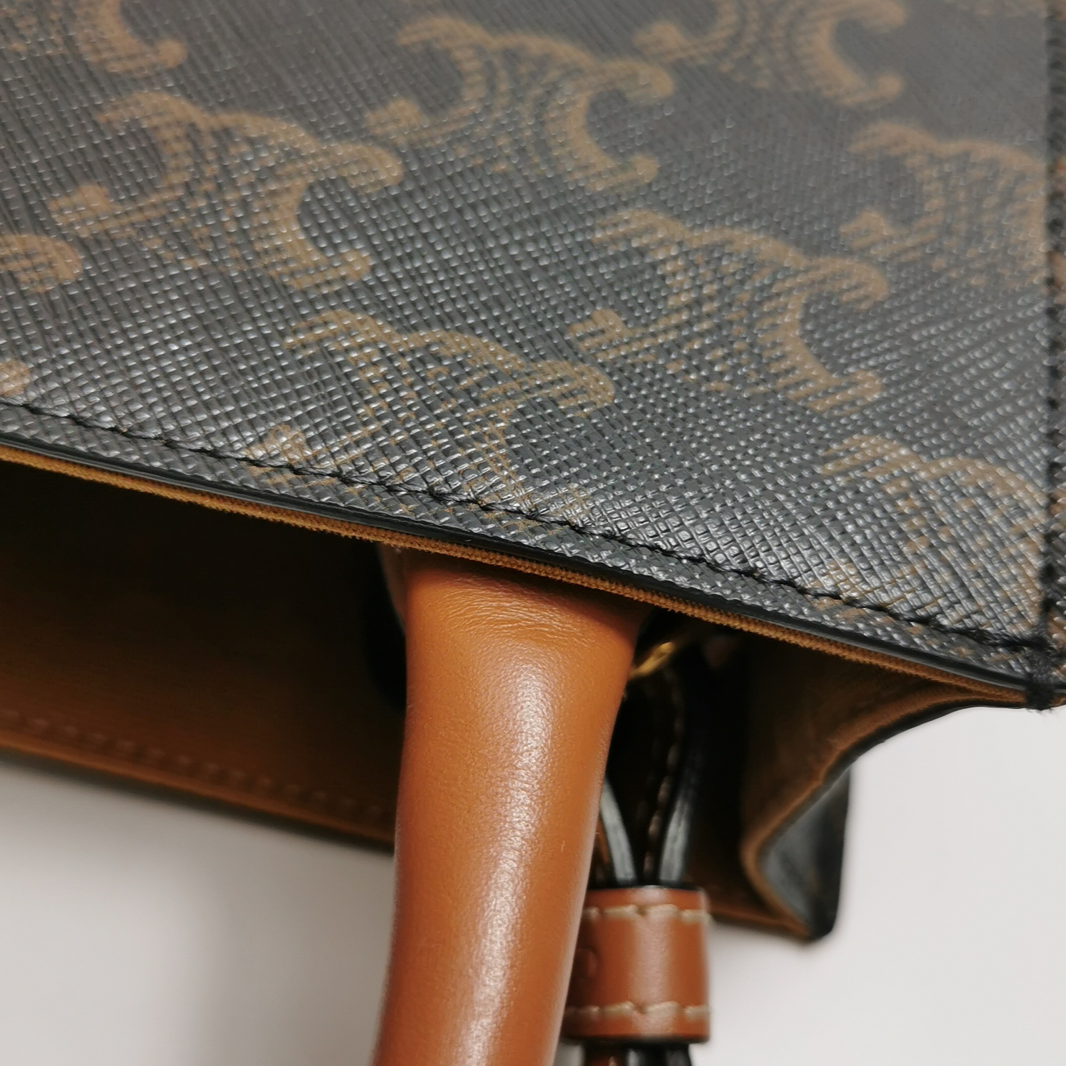 Celine Vertical Cabas Tote Triomphe Coated Canvas Mini — photo 11 of 14