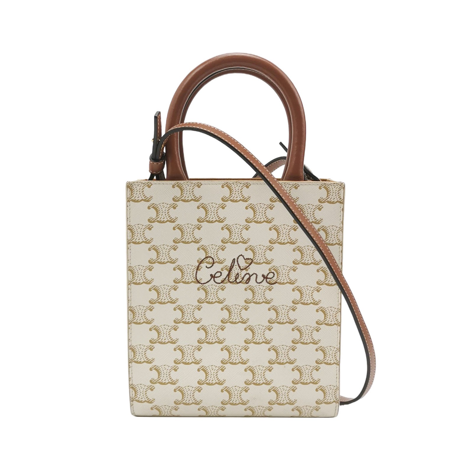 Celine Vertical Cabas Tote Triomphe Coated Canvas Mini — photo 1 of 13