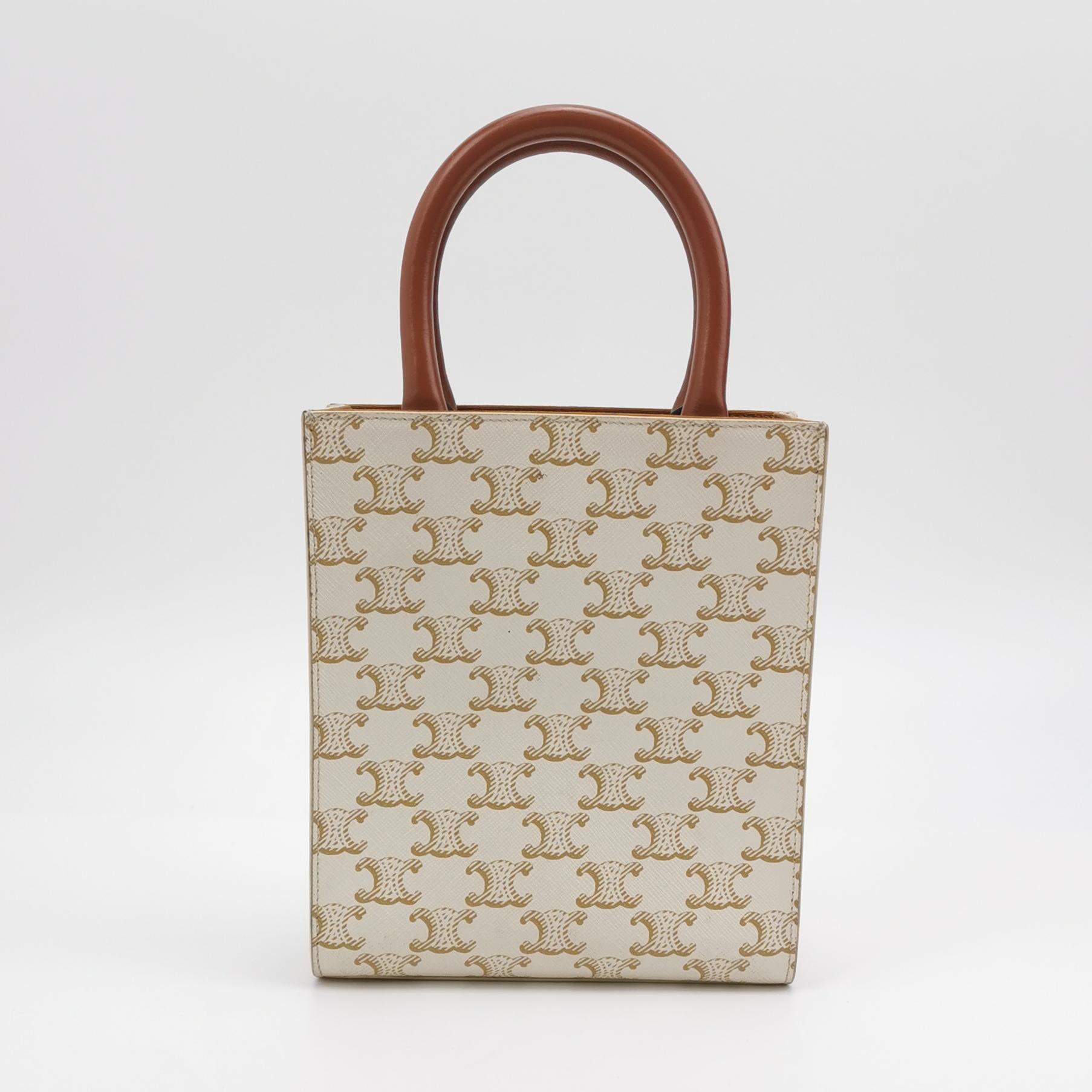 Celine Vertical Cabas Tote Triomphe Coated Canvas Mini — photo 3 of 13