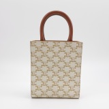 Celine Vertical Cabas Tote Triomphe Coated Canvas Mini — thumbnail 3