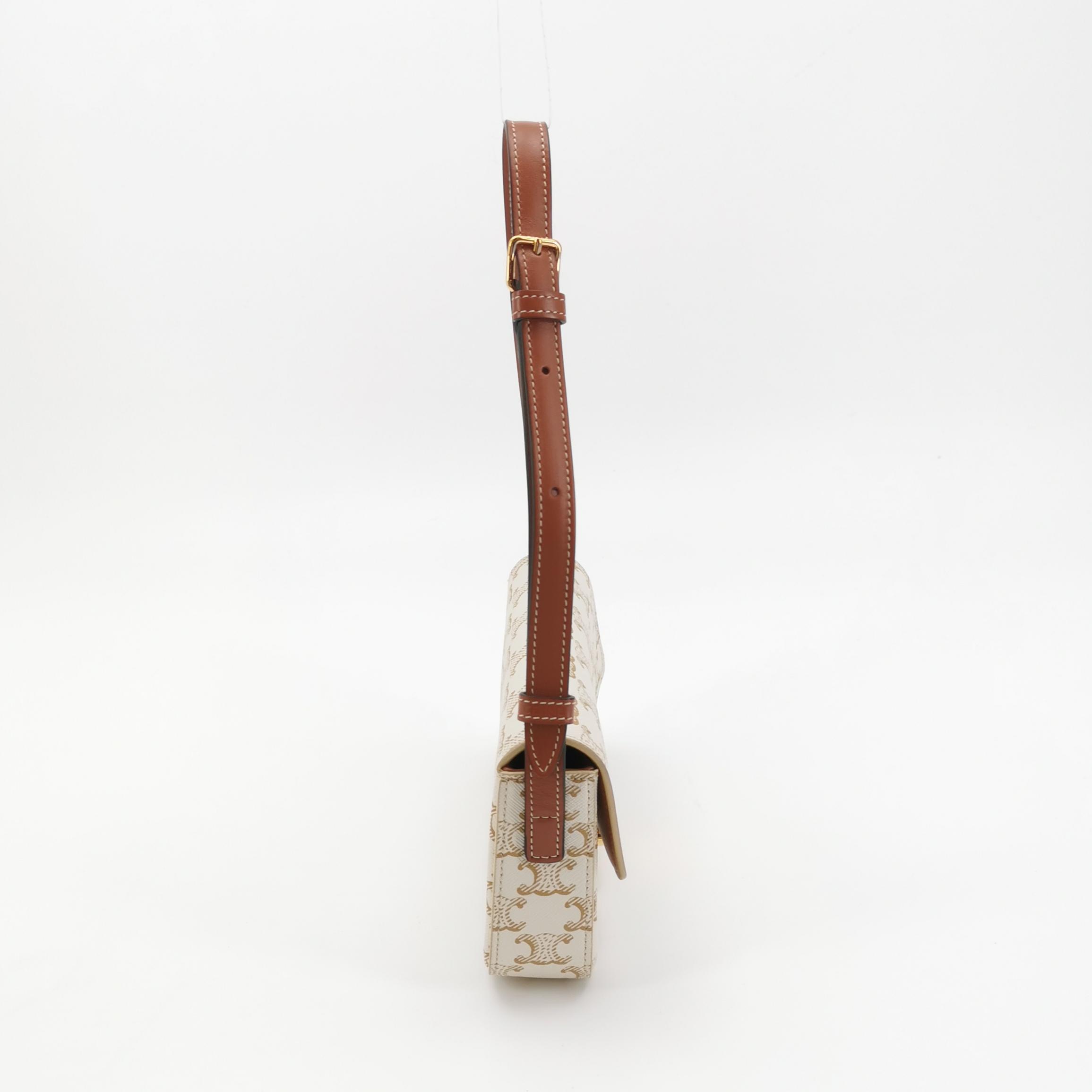 Celine Triomphe Chain Shoulder Bag Triomphe Coated Canvas Small — photo 4 of 18
