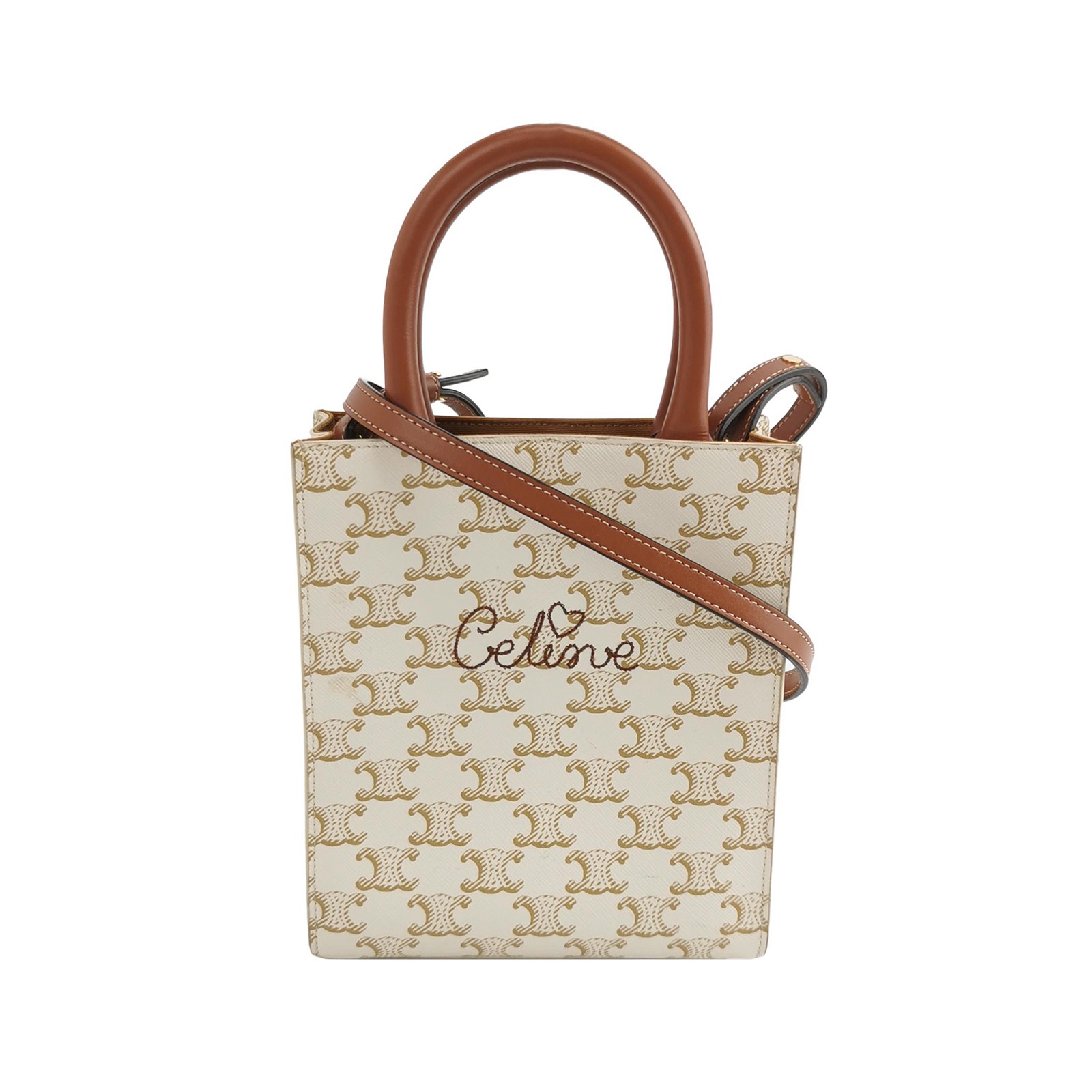 Celine Vertical Cabas Tote Triomphe Coated Canvas Mini — photo 1 of 12
