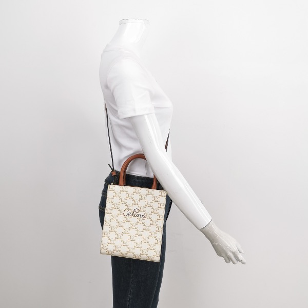 Celine Vertical Cabas Tote Triomphe Coated Canvas Mini — alternate view