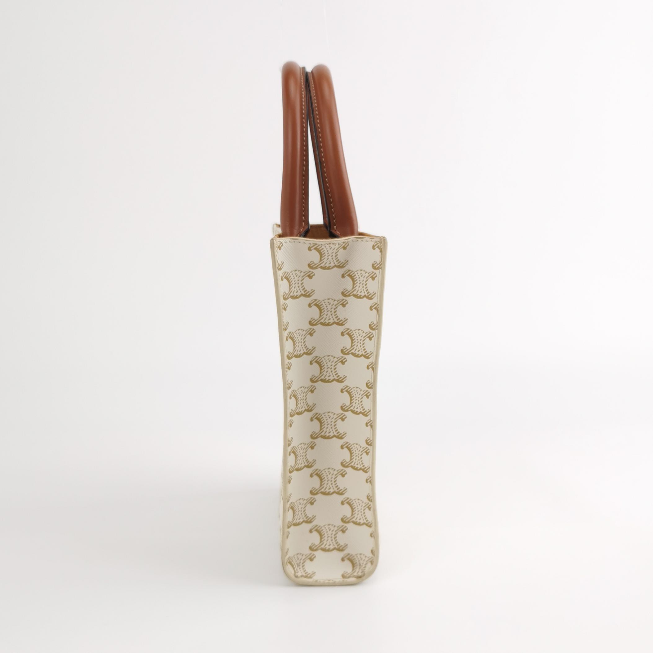 Celine Vertical Cabas Tote Triomphe Coated Canvas Mini — photo 4 of 12