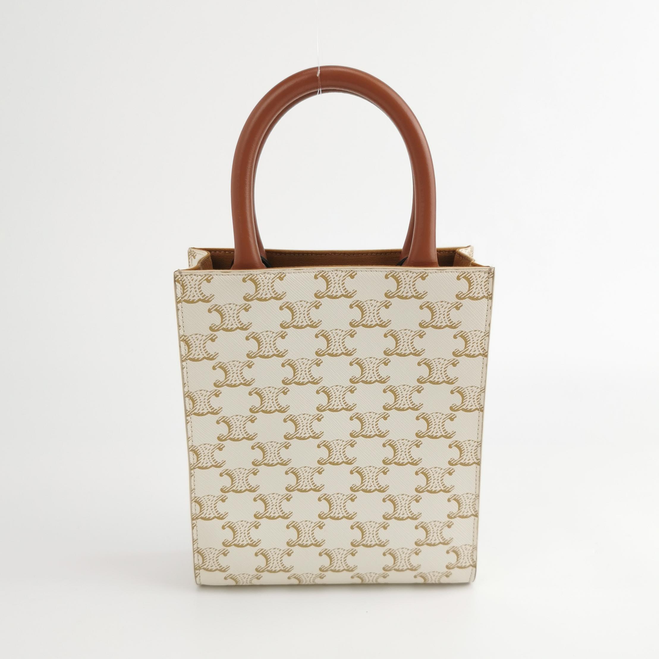 Celine Vertical Cabas Tote Triomphe Coated Canvas Mini — photo 3 of 12