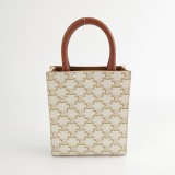 Celine Vertical Cabas Tote Triomphe Coated Canvas Mini — thumbnail 3