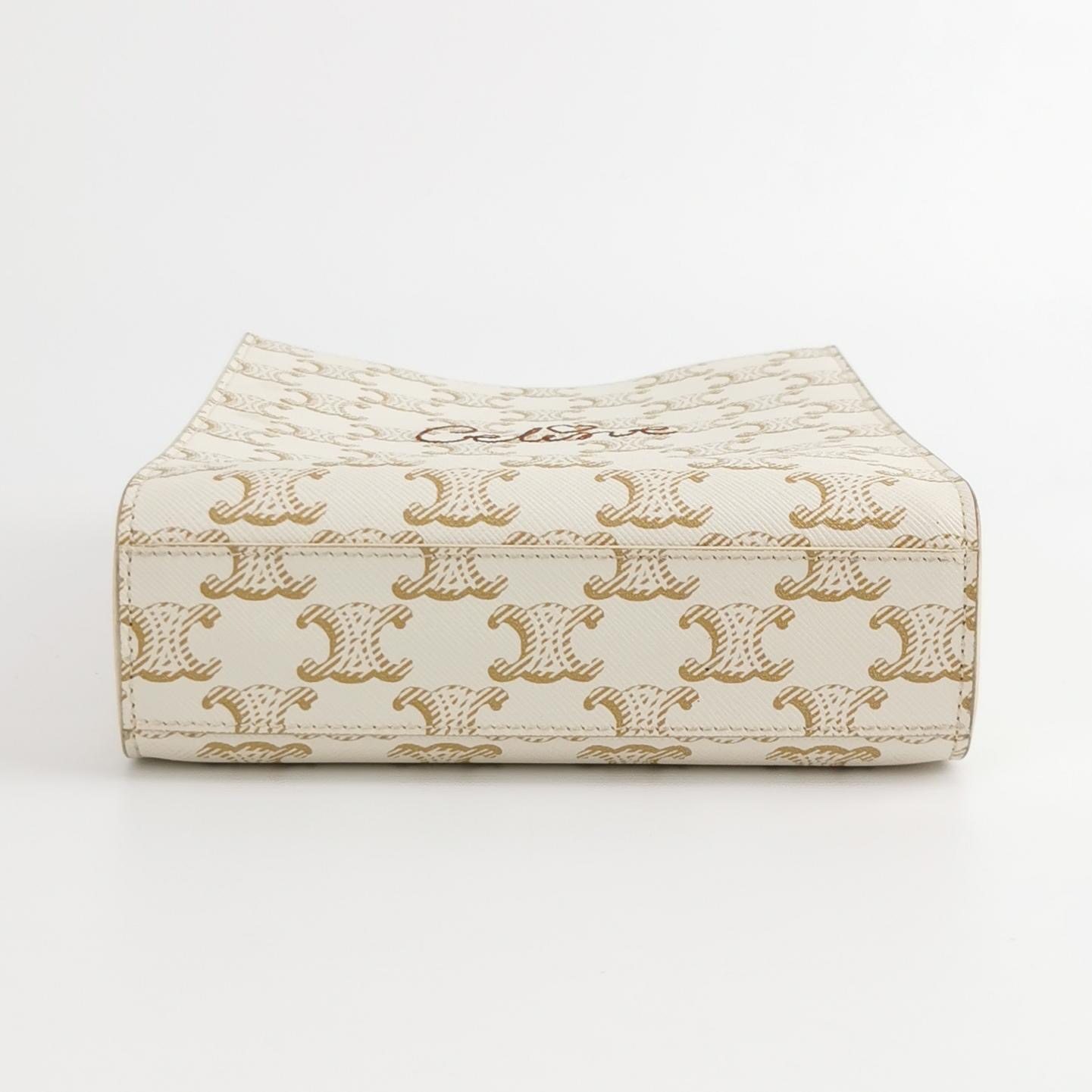 Celine Vertical Cabas Tote Triomphe Coated Canvas Mini — photo 5 of 12