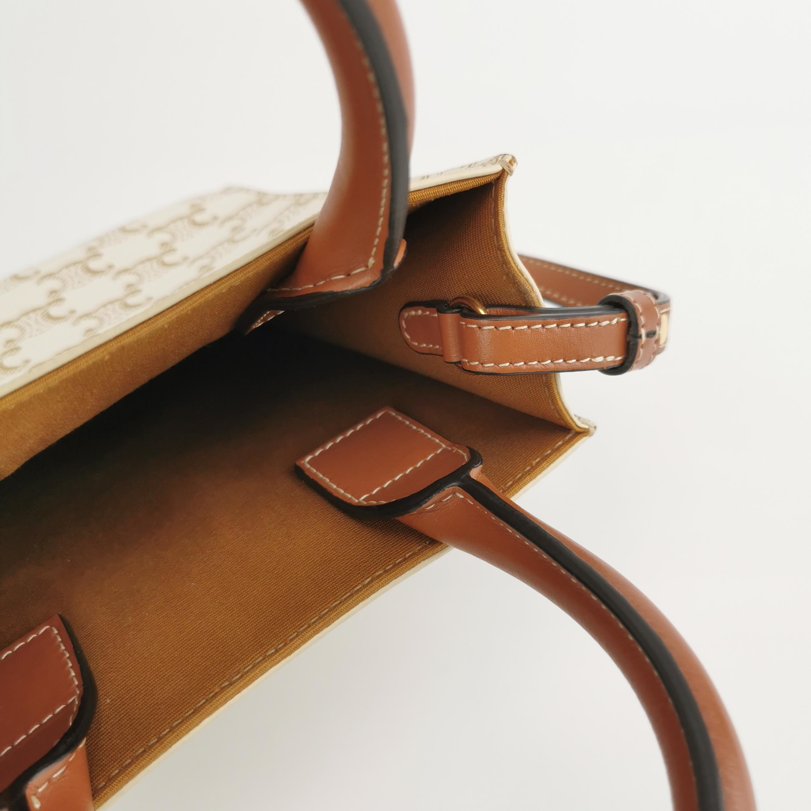Celine Vertical Cabas Tote Triomphe Coated Canvas Mini — photo 6 of 12