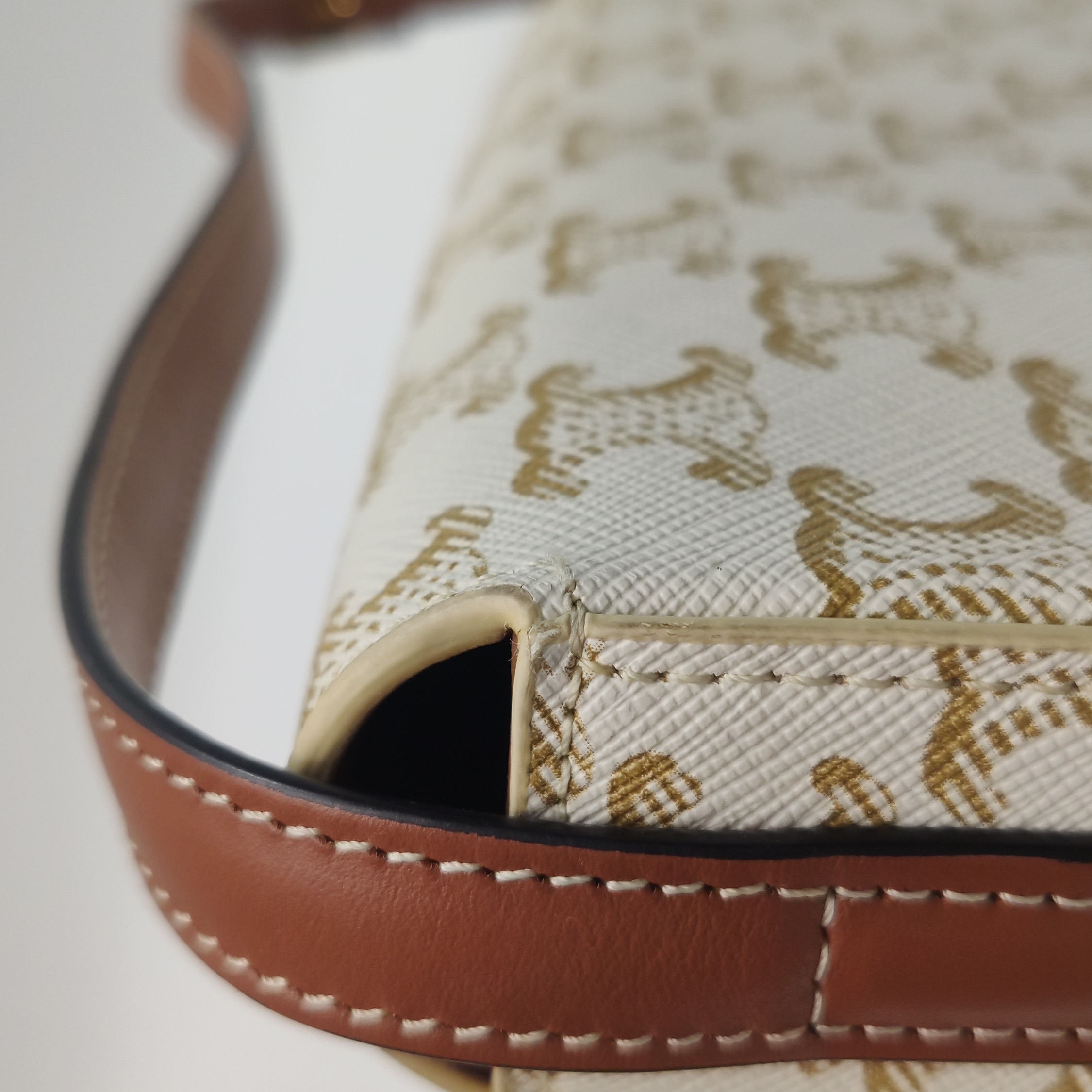 Celine Triomphe Chain Shoulder Bag Triomphe Coated Canvas Small — photo 17 of 18
