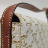 Celine Triomphe Chain Shoulder Bag Triomphe Coated Canvas Small — thumbnail 17