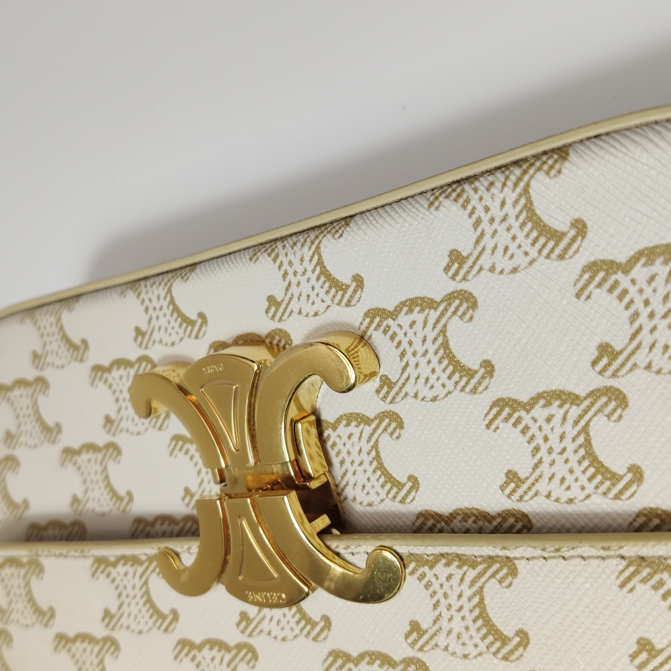 Celine Triomphe Chain Shoulder Bag Triomphe Coated Canvas Small — photo 9 of 19