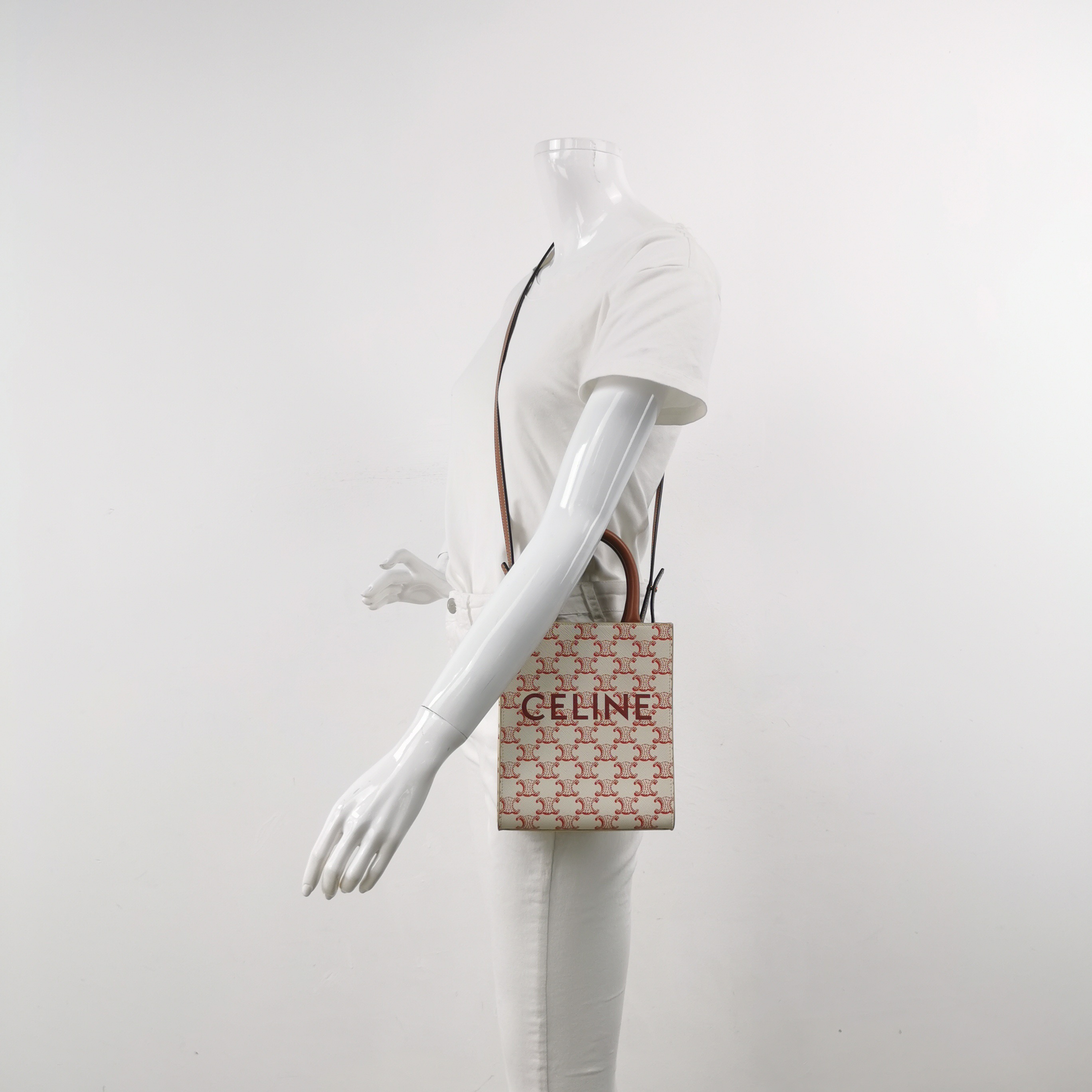 Celine Vertical Cabas Tote Triomphe Coated Canvas Mini — alternate view