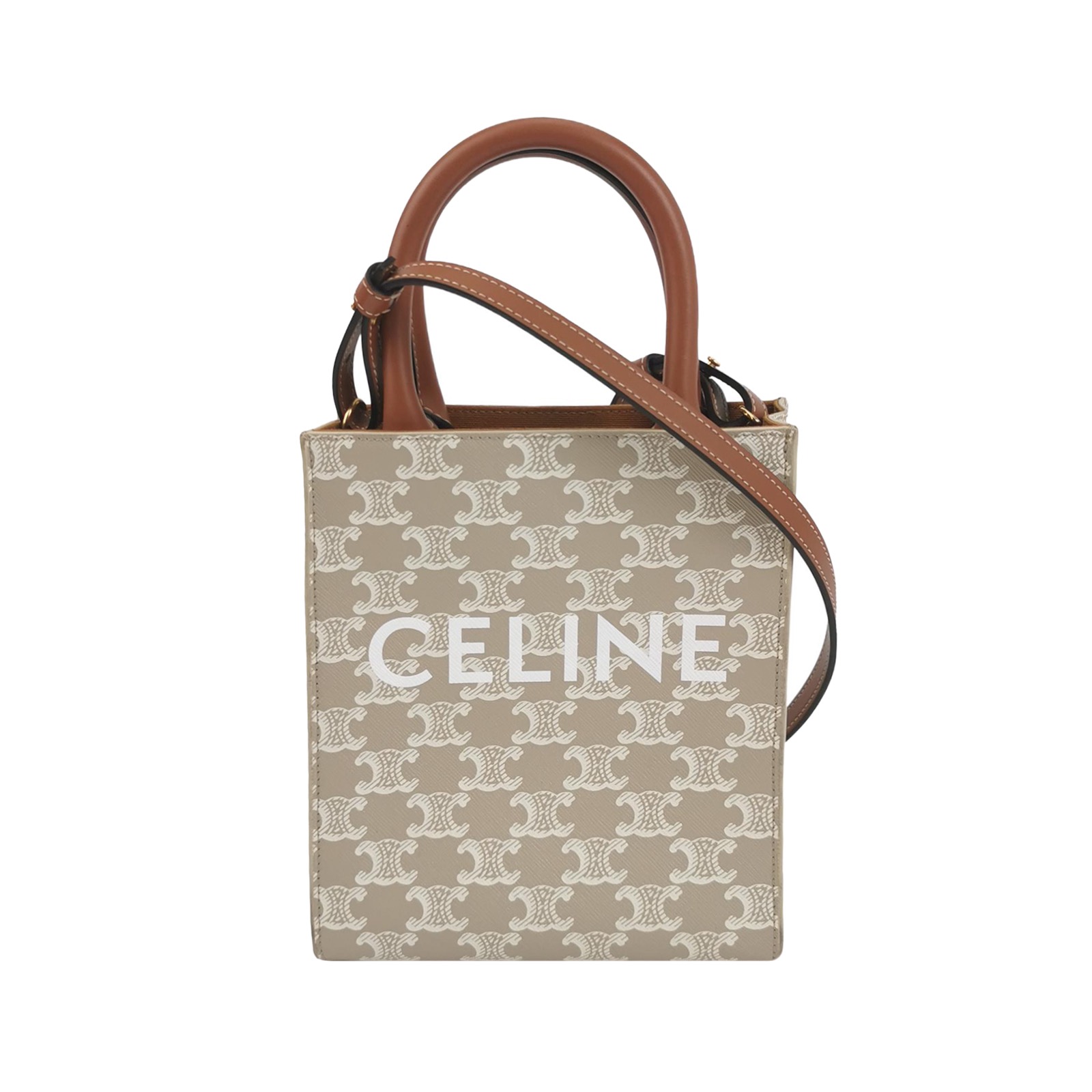 Celine Vertical Cabas Tote Triomphe Coated Canvas Mini — photo 1 of 15