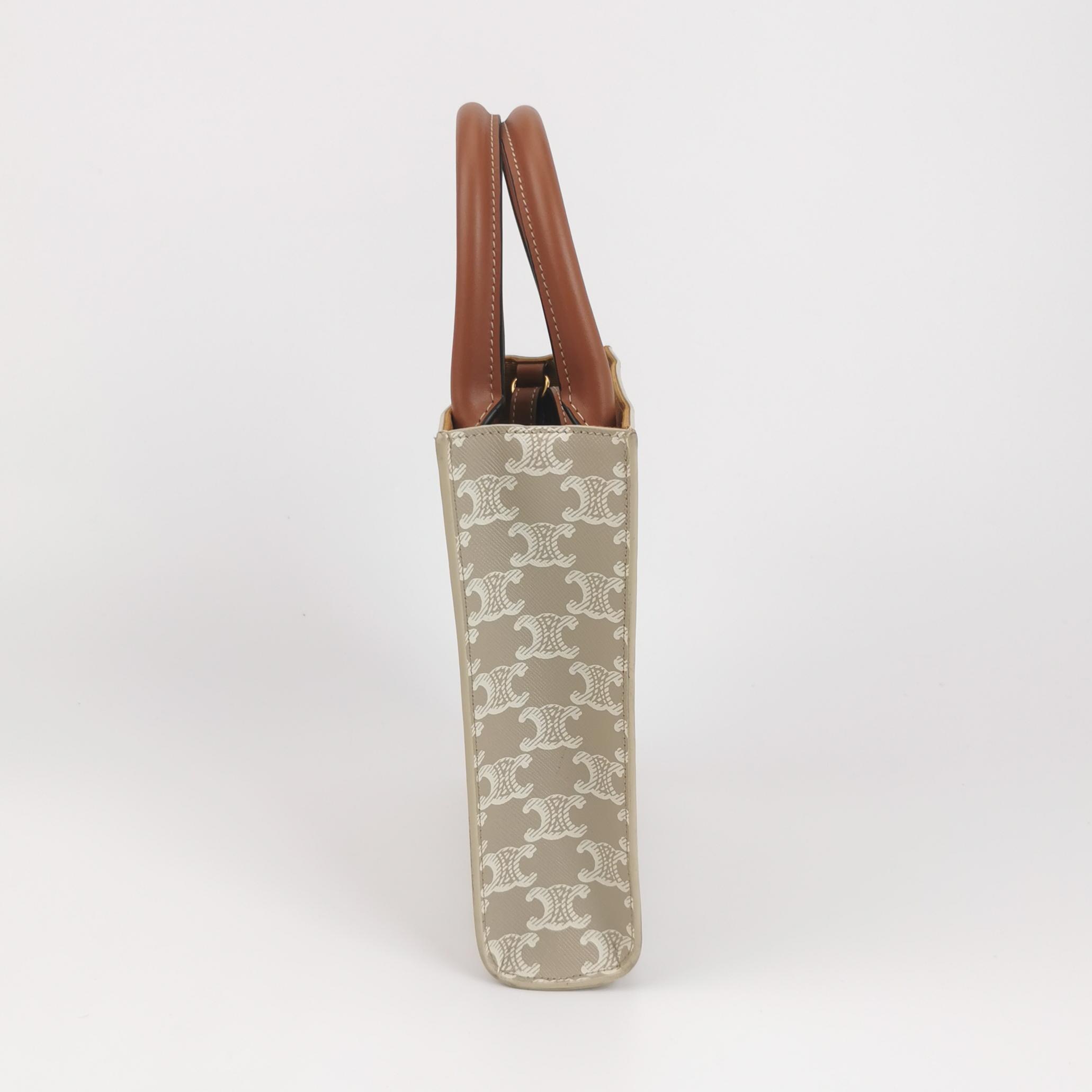 Celine Vertical Cabas Tote Triomphe Coated Canvas Mini — photo 4 of 15